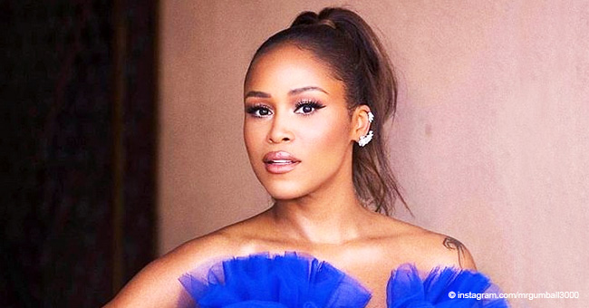 Eve Looks 'Stunning' in Blue Ruffled Gown for Daytime Emmys (Photo)