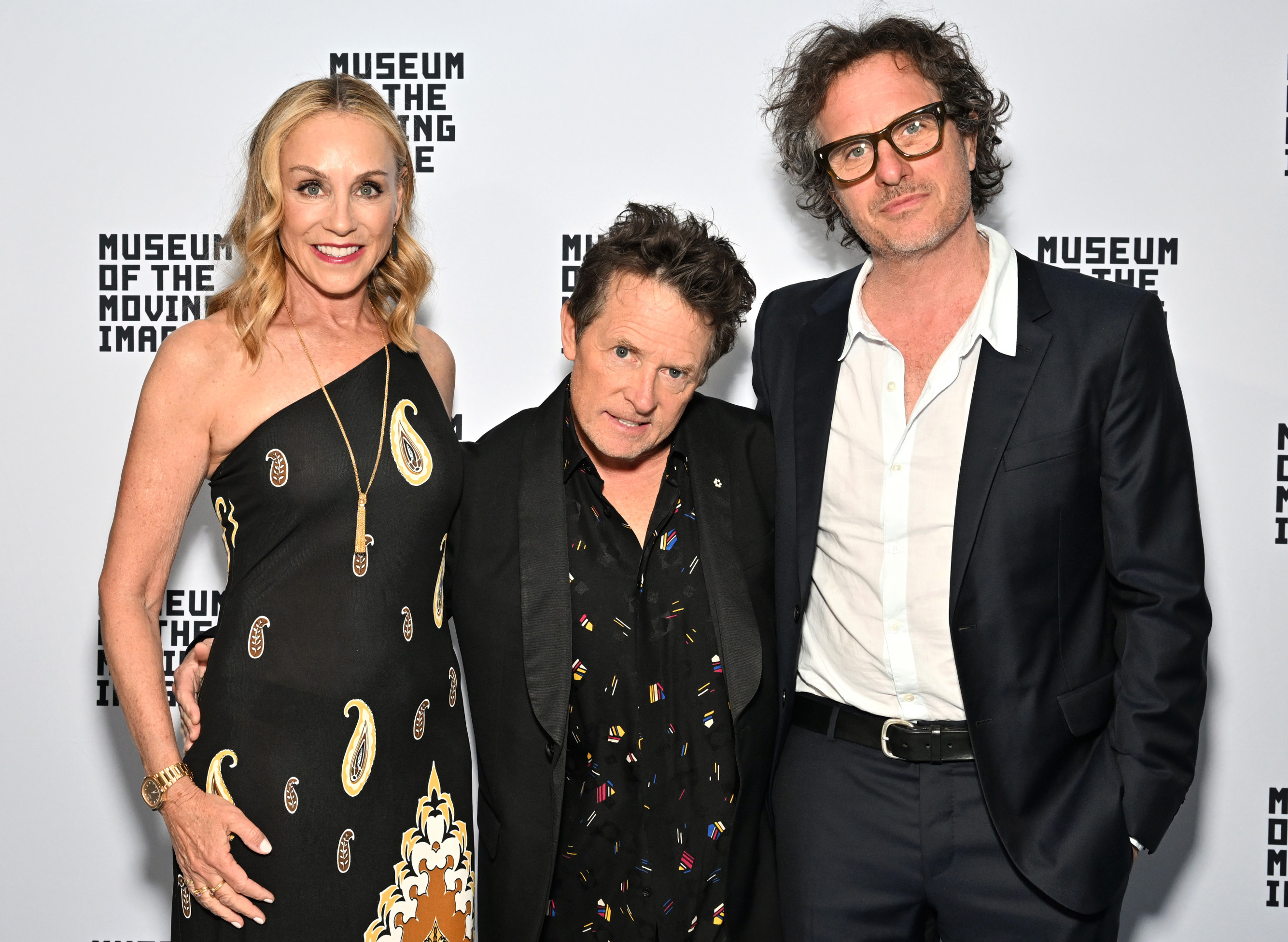 Tracy Pollan, Honoree Michael J. Fox and Davis Guggenheim attend the Museum of the Moving Image's 2023 Spring Moving Image Awards at Museum of Moving Image on June 06, 2023 in Astoria, New York. | Source: Getty Images