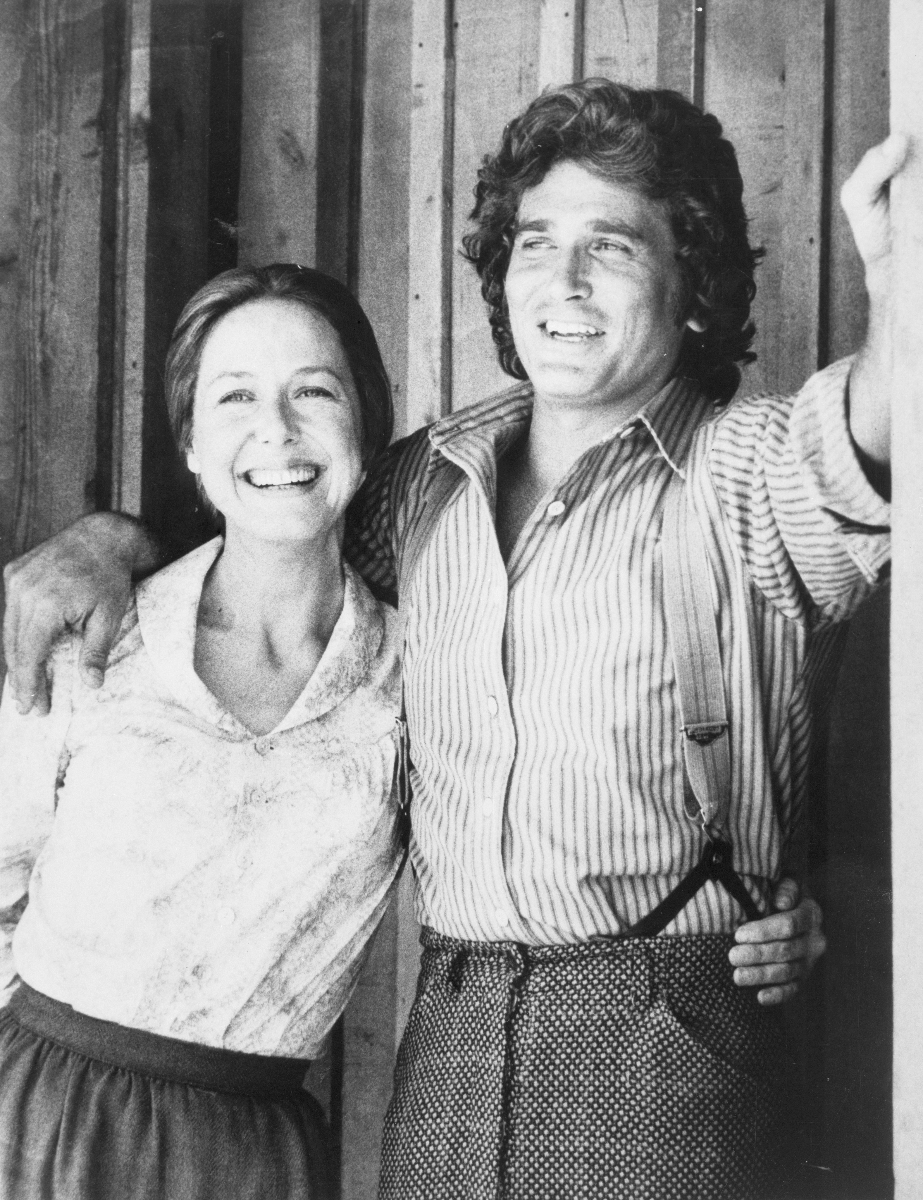 Karen Grassle and Michael Landon in "Little House on the Prairie" in an undated photo | Source: Getty Images