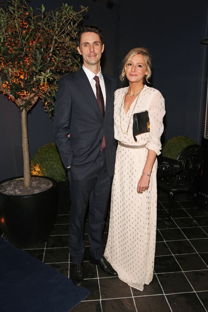 Matthew Goode, wearing dunhill, and Sophie Dymoke attend the dunhill and Dylan Jones pre-BAFTA dinner and cocktail reception celebrating Gentlemen in Film | Getty Images