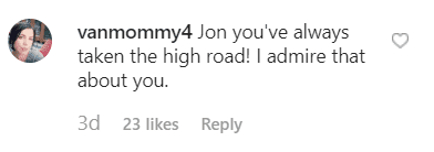 Photo of an Instagram comment on Jon Gosselin's post | Photo: Instagram/jongosselin1