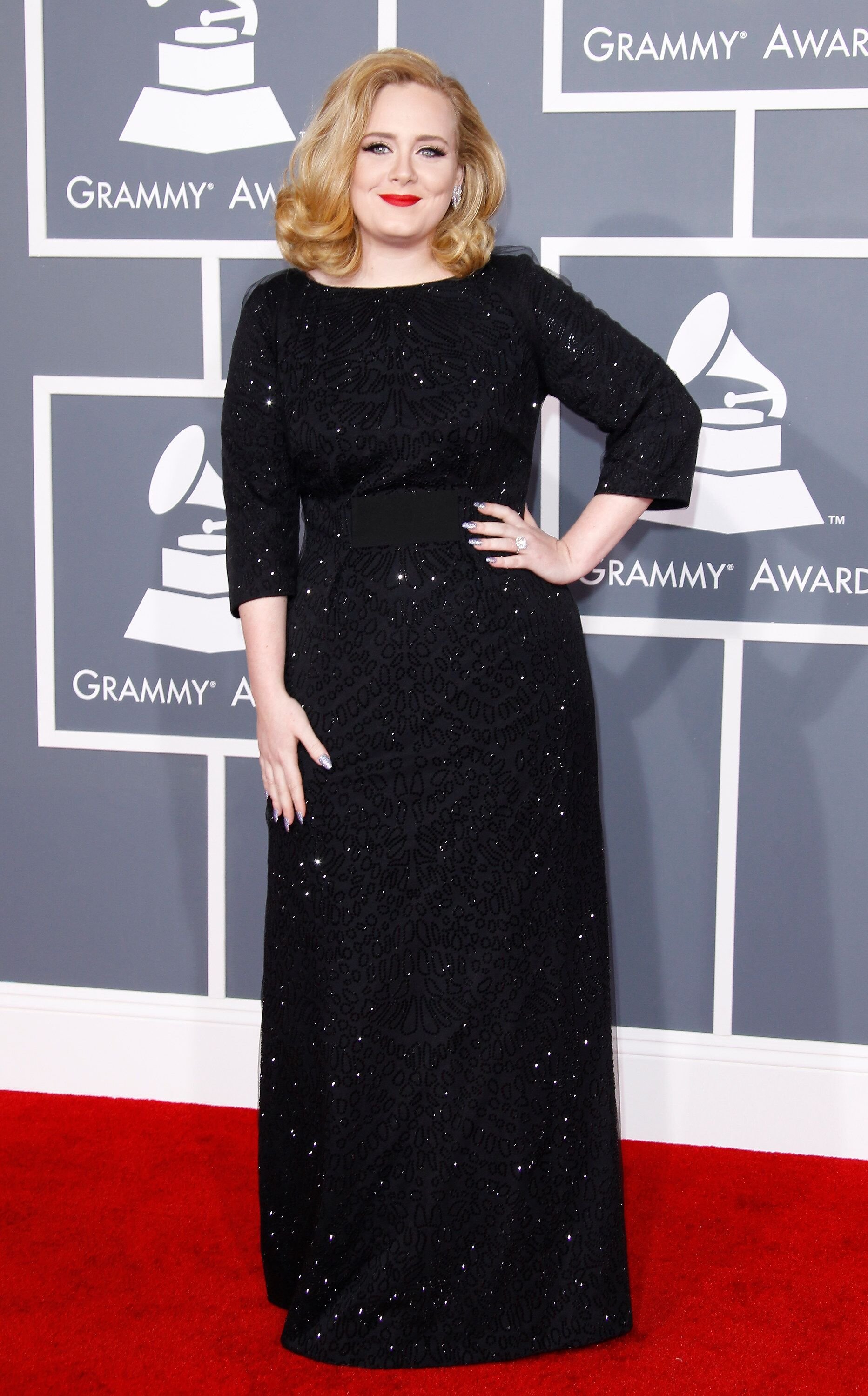 Adele arrives at the 54th Annual Grammy Awards held at the Staples Center on February 12, 2012 in Los Angeles, California. | Source: Getty Images