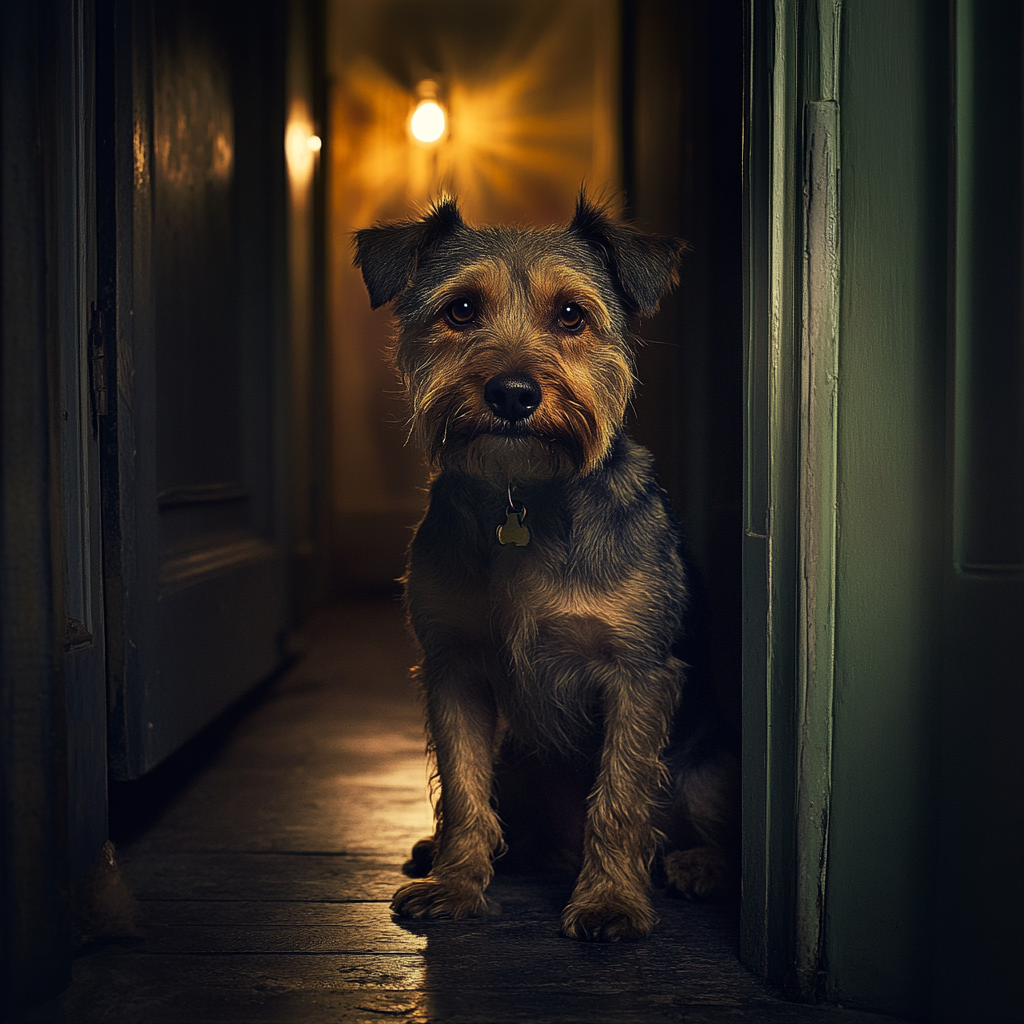 A sad dog in the corridor | Source: Midjourney