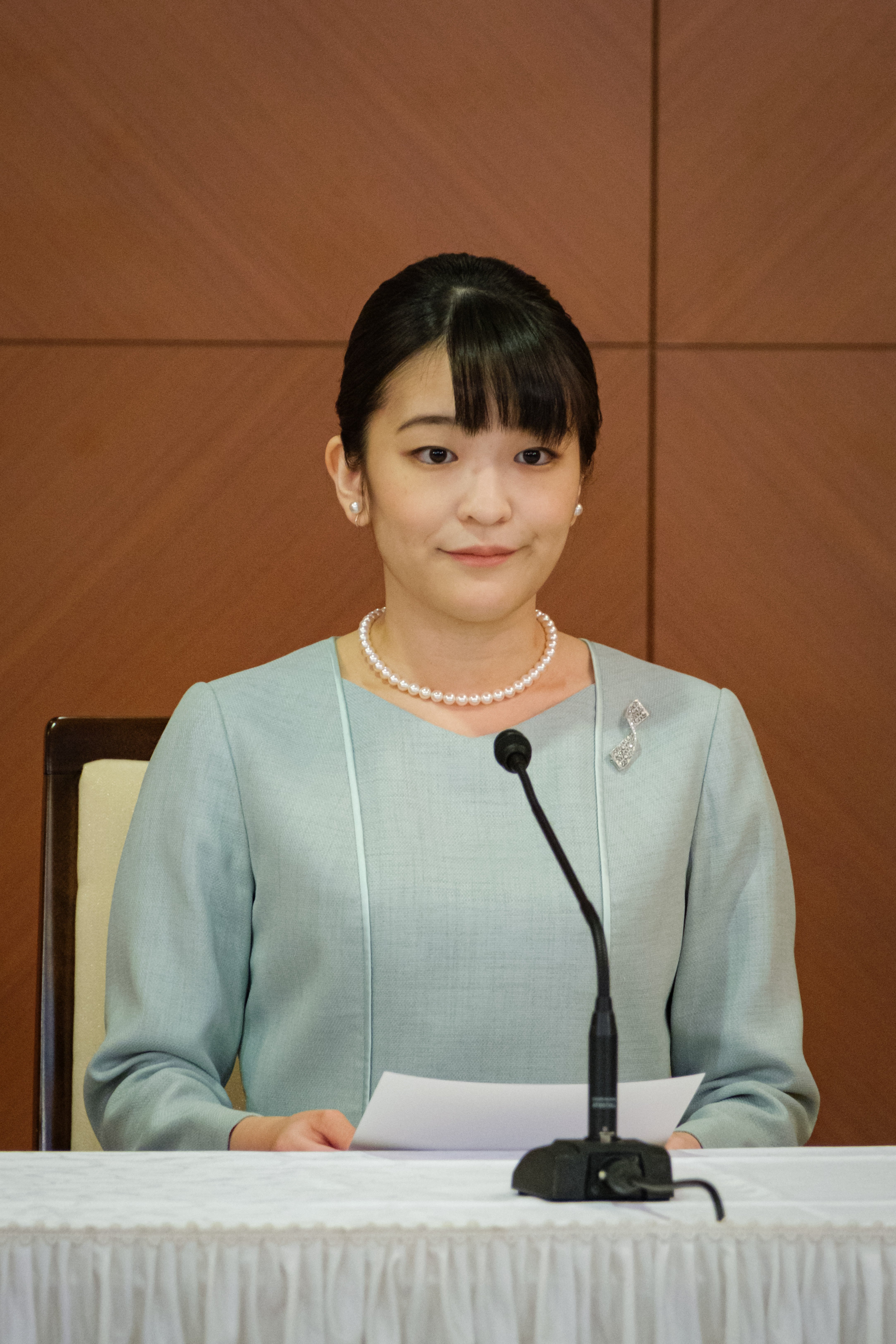 Princess Mako attends a press conference to announce her marriage registration at Grand Arc Hotel on October 26, 2021 in Tokyo, Japan | Source: Getty Images