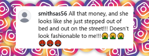 A fan's reaction to Rihanna's attire as she steps out in Los Angeles, from a post dated August 18, 2025 | Source: Instagram/backgrid_usa