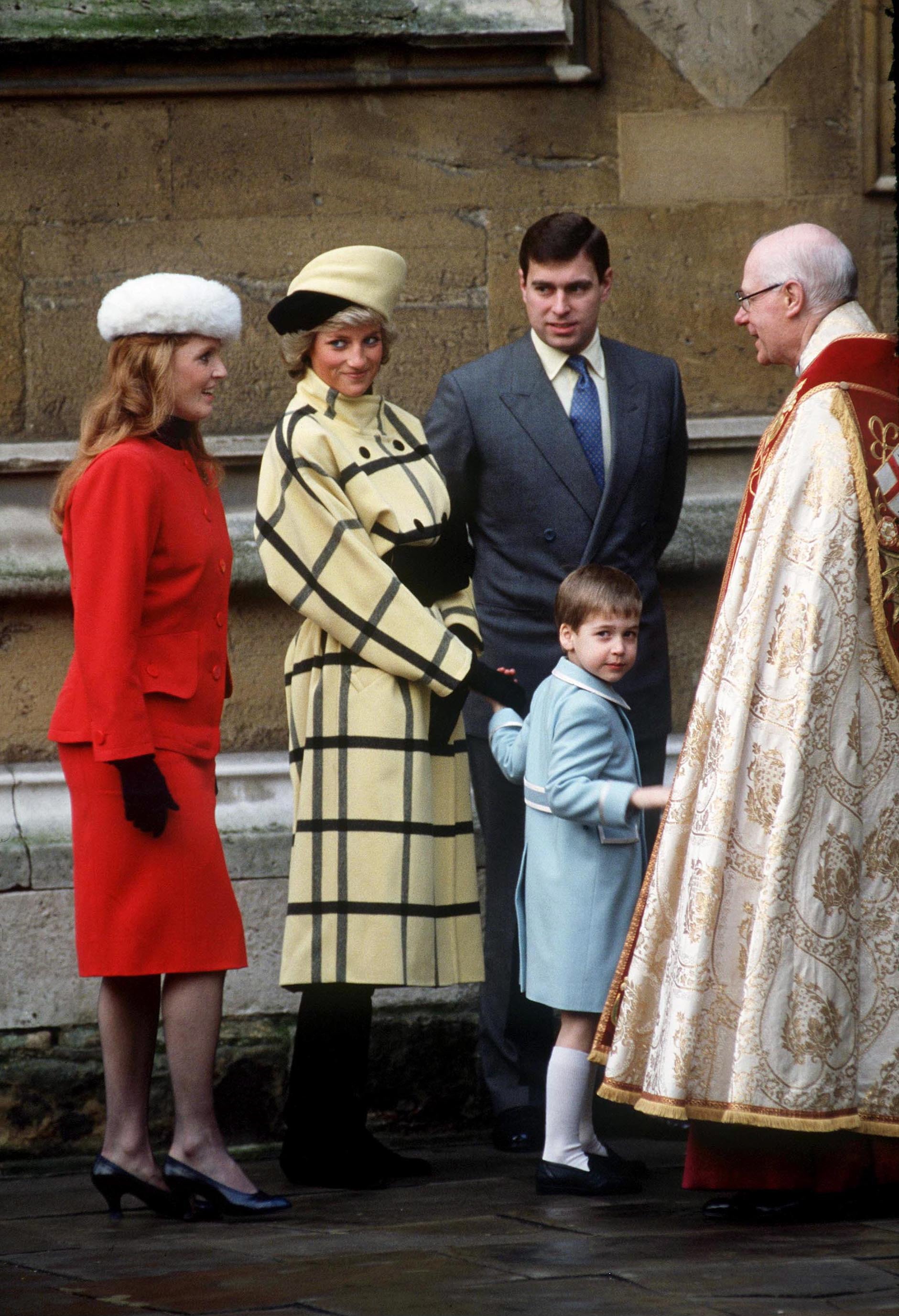Princess Diana, Prince William, Prince Andrew and Sarah, the Duchess of York photographed in Windsor. / Source: Getty Images