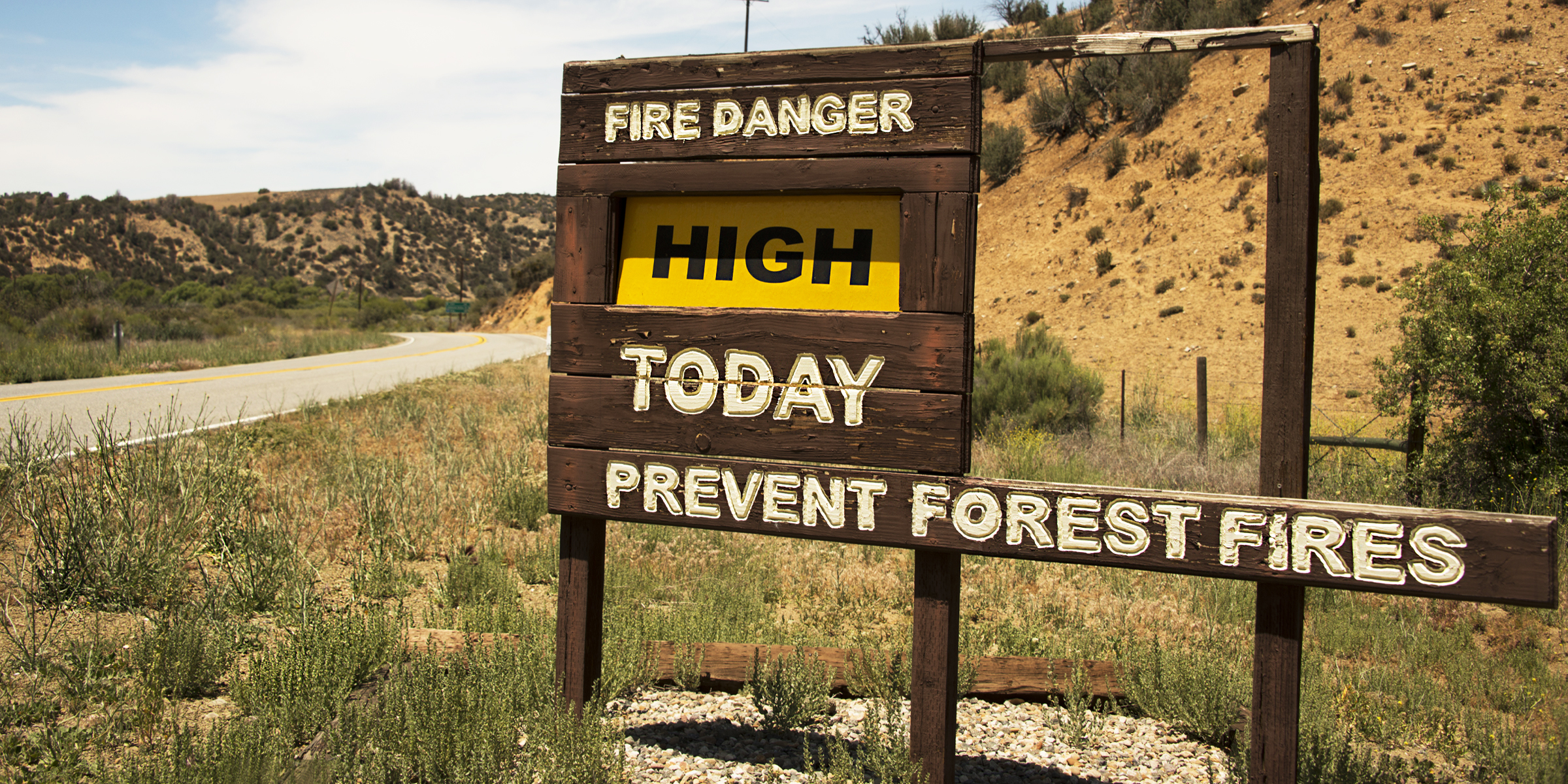 A fire warning sign. | Source: Getty Images