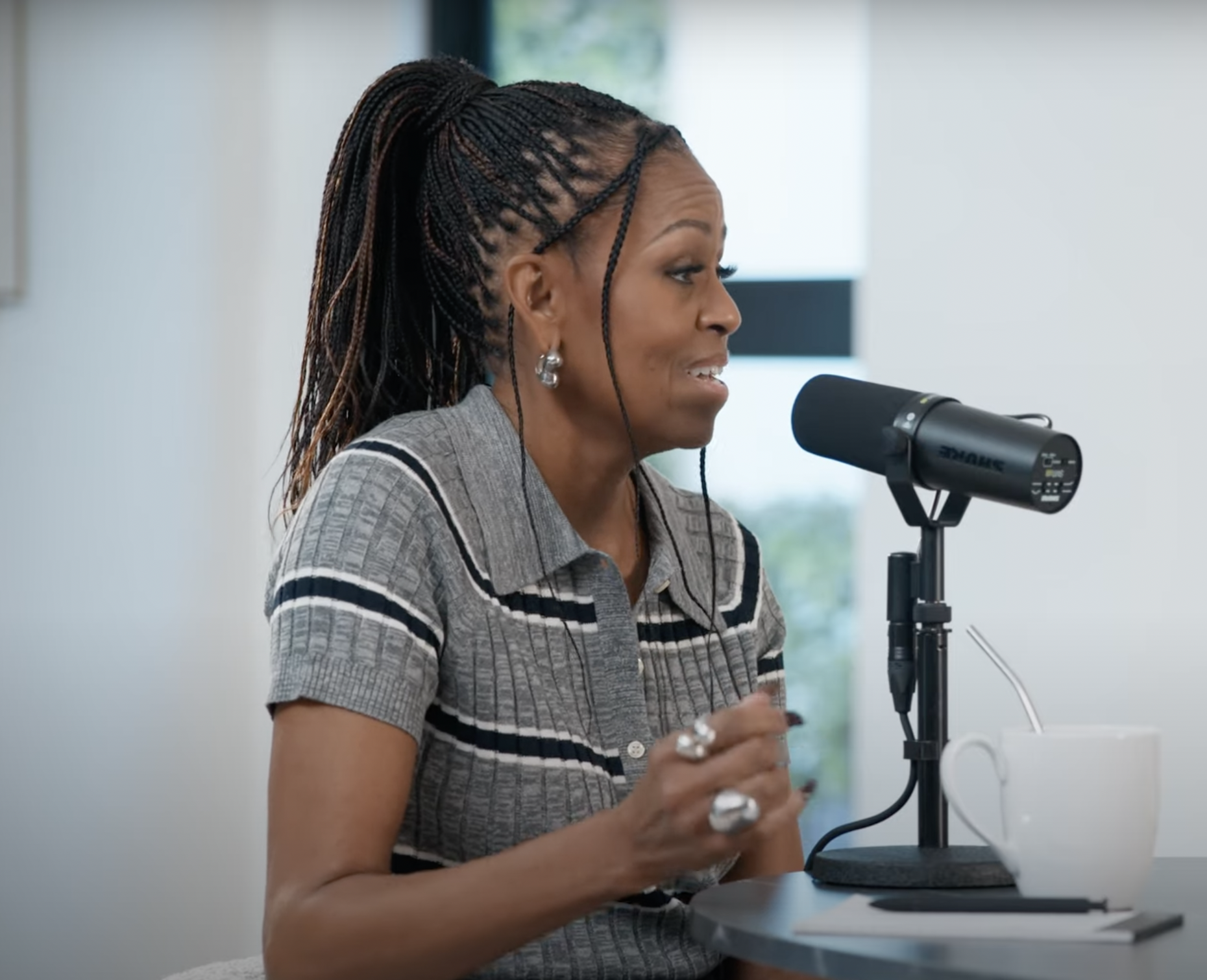 Michelle Obama on her podcast, dated March 2025 | Source: YouTube/MichelleObama