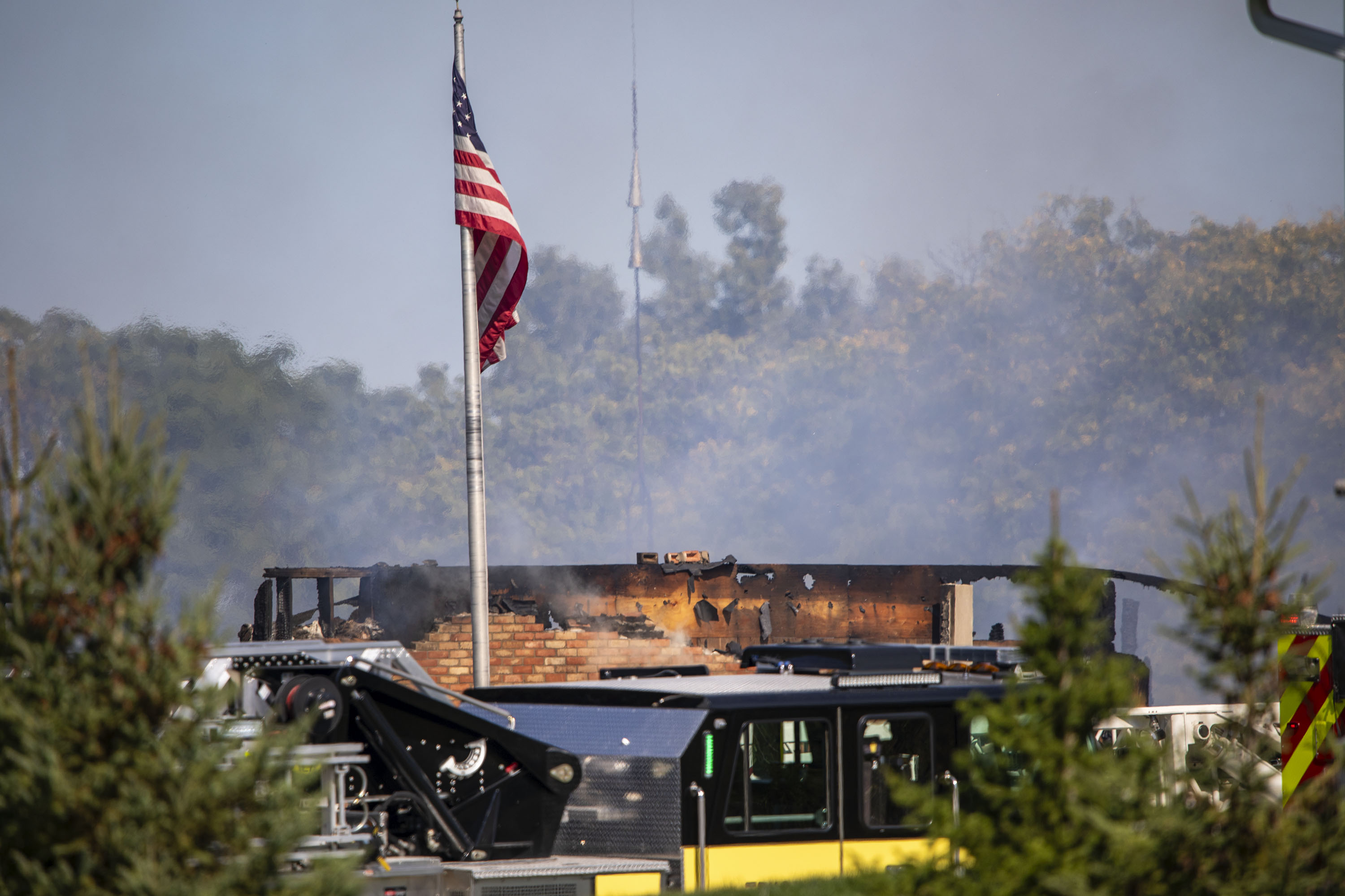 Emergency services respond to a shooting and fire at the Church of Jesus Christ of Latter-day Saints in Grand Blanc, Michigan, on September 28, 2025 | Source: Getty Images