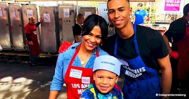 Nia Long shares photo with 2 sons helping distribute food for the hungry on Thanksgiving