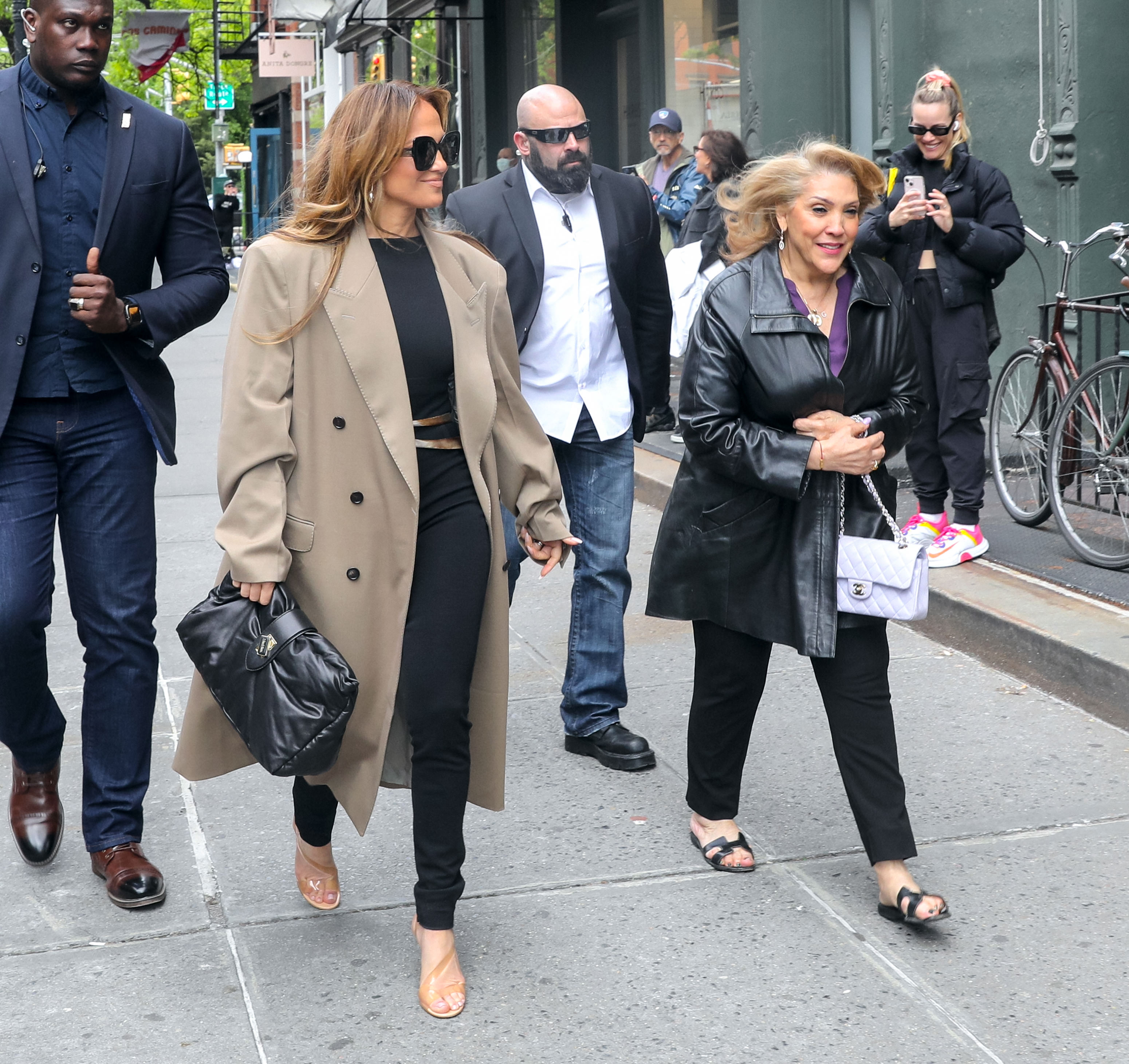 Jennifer Lopez and her mother Guadalupe Rodriguez are seen on May 03, 2023 in New York City. | Source: Getty Images