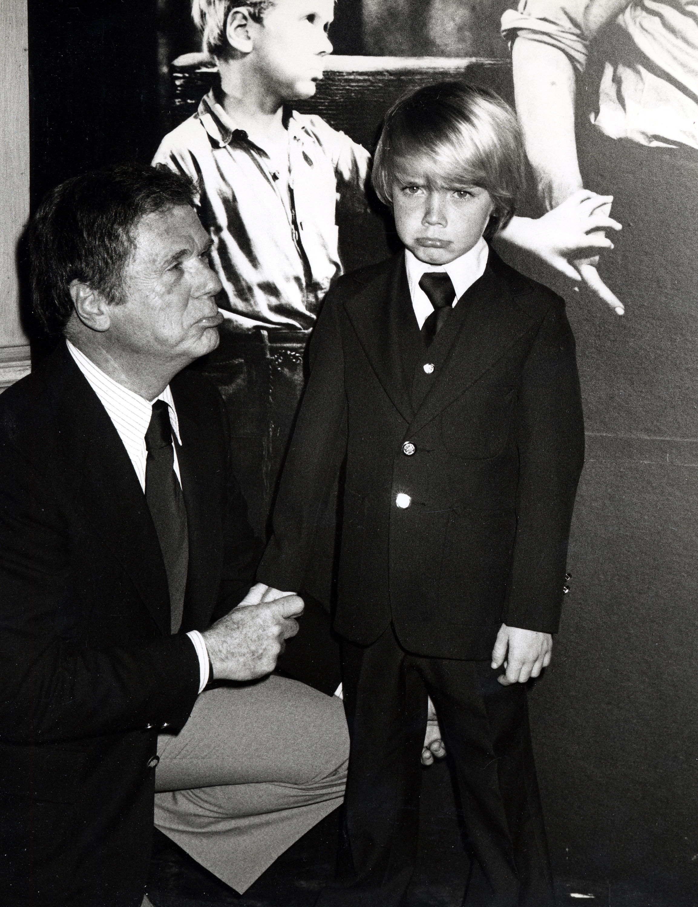 Jackie Cooper and the child star at a press party for "The Champ" circa 1979. | Source: Getty Images