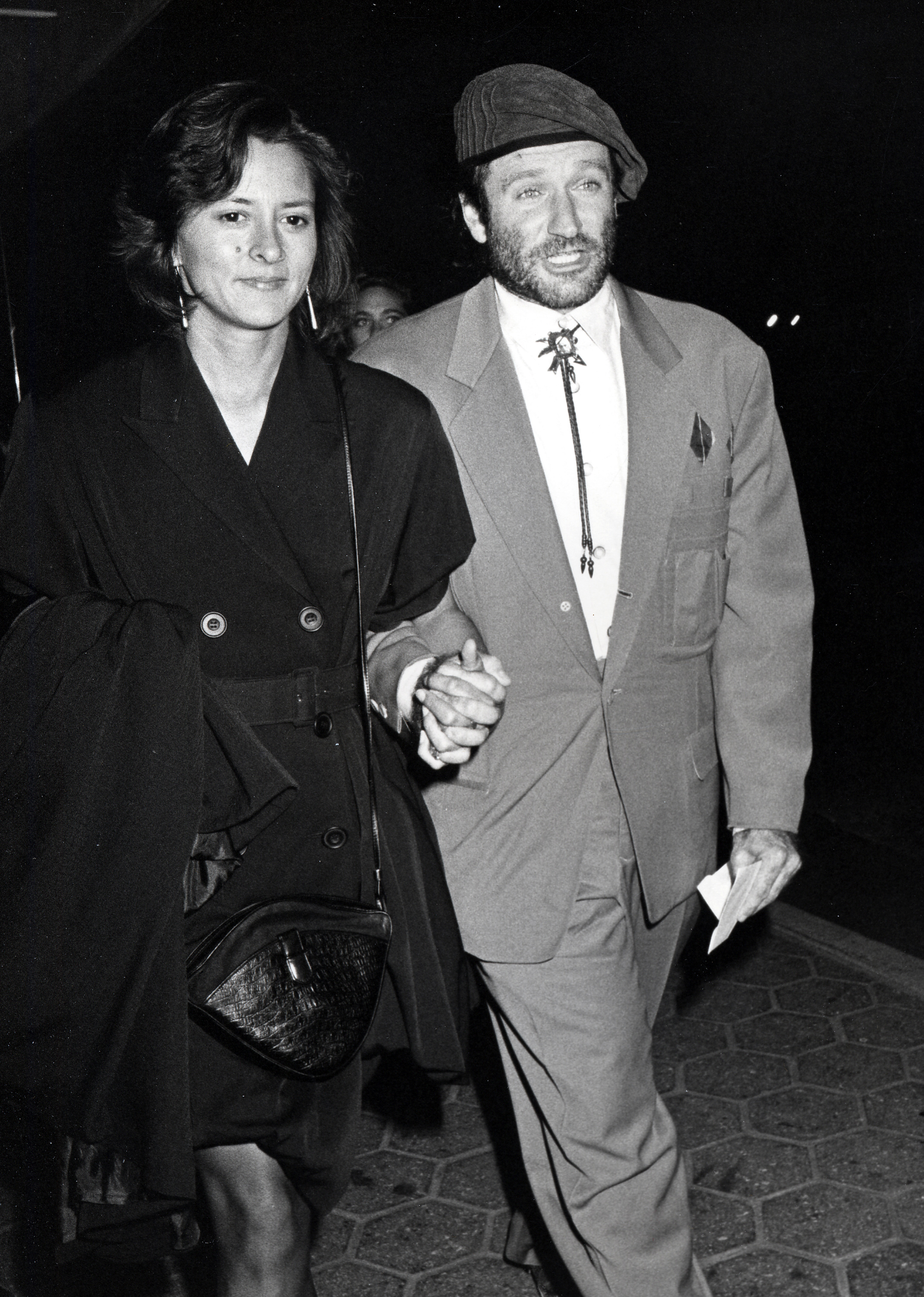 Robin Williams mit seiner zweiten Frau Marsha Williams in New York im Jahr 1988 | Quelle: Getty Images
