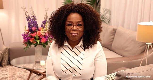 Oprah Winfrey addresses the Pathways to College Luncheon attendees with a video message| Source: Youtube/NJ.com