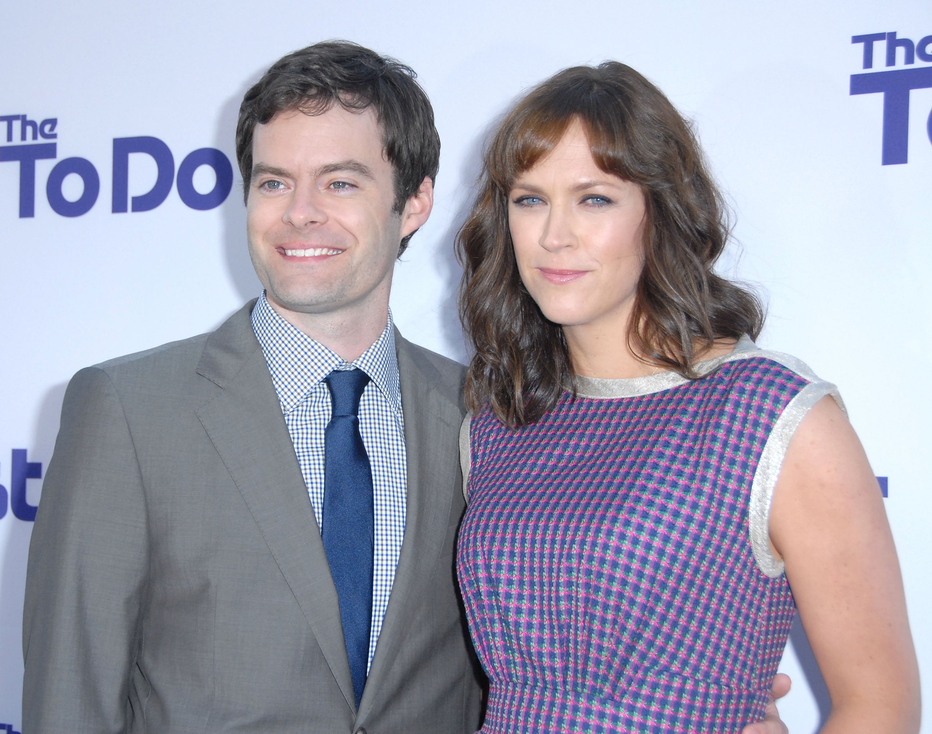 Actor Bill Hader and ex-wife director/writer Maggie Carey arrive at the Los Angeles Premiere 'The To Do List' at the Regency Bruin Theatre on July 23, 2013 in Westwood, California. | Source: Getty Images