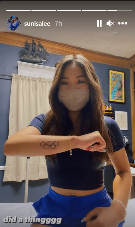 Sunisa Lee shows off her new Olympic Rings tattoo | Source: Instagram/@sunisalee