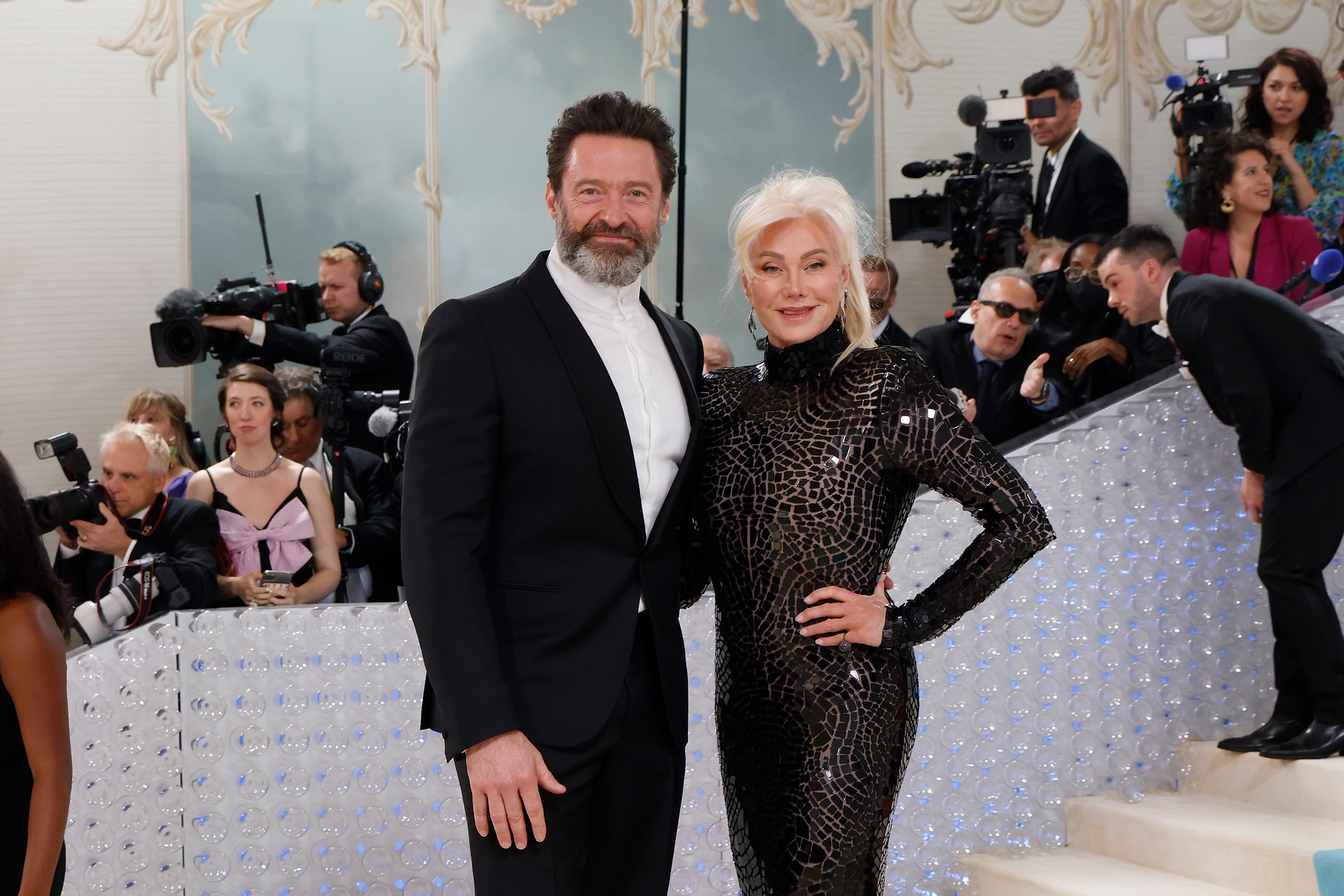 Hugh Jackman and Deborra-Lee Furness in New York City on May 01, 2023 | Source: Getty Images