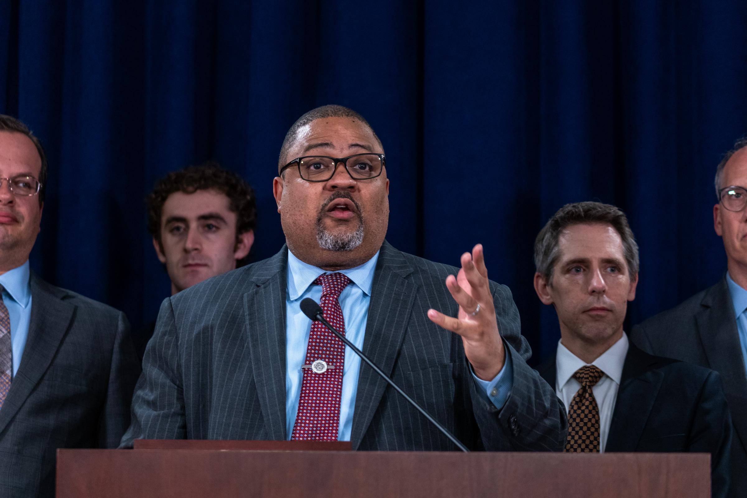 Manhattan District Attorney Alvin Bragg on May 30, 2024, in New York City | Source: Getty Images