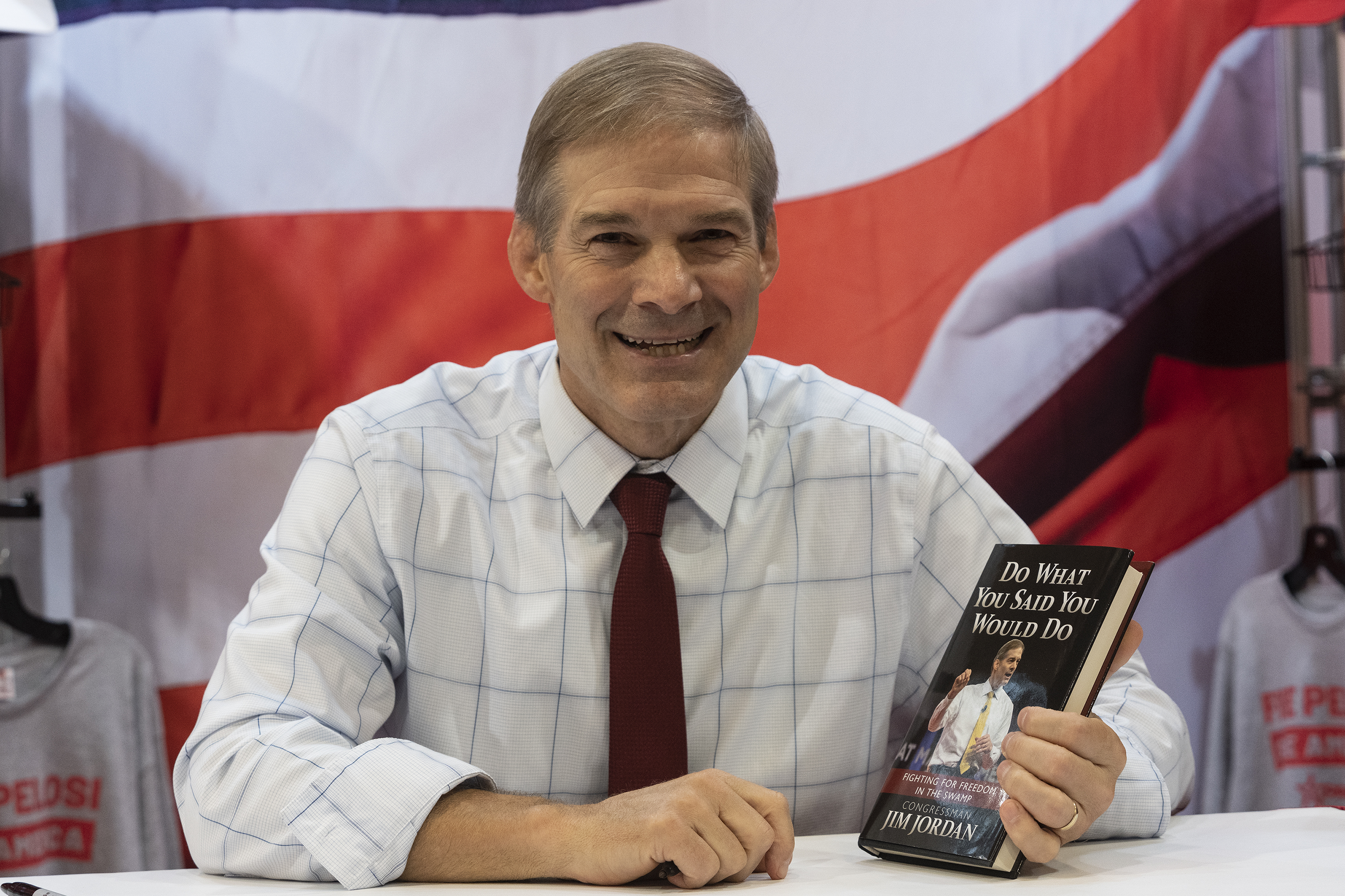 Jim Jordan promotes his book during the CPAC (Conservative Political Action Conference) Texas 2022 conference at Hilton Anatole on August 4, 2022. | Source: Getty Images