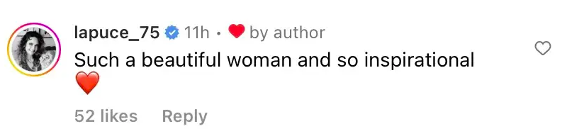 A screenshot of a comment talking about Salma Hayek's bikini top photo posted on August 31, 2023 | Source: Instagram/salmahayek