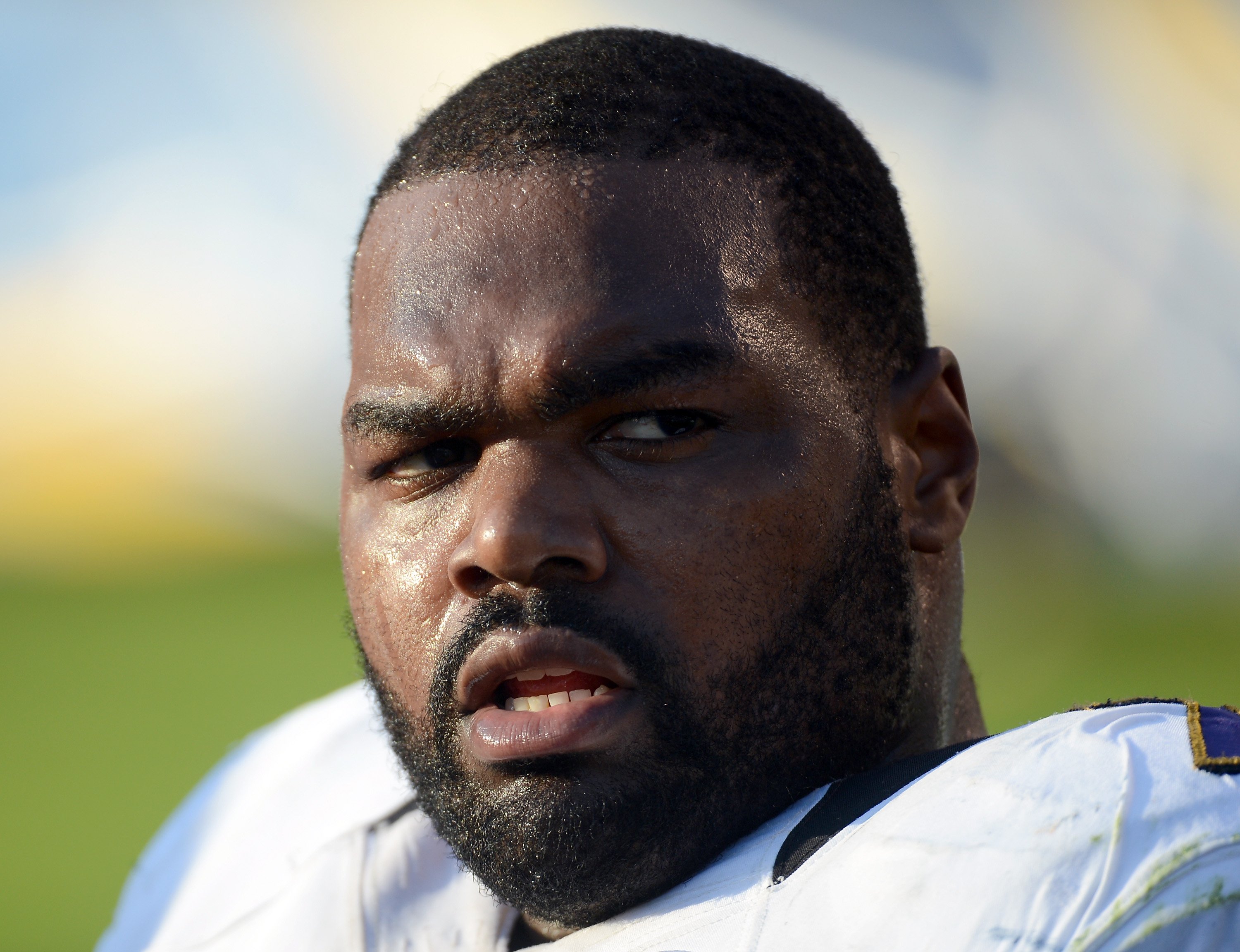  Michael Oher at Qualcomm Stadium in November, 2012 in San Diego, California. | Source: Getty Images