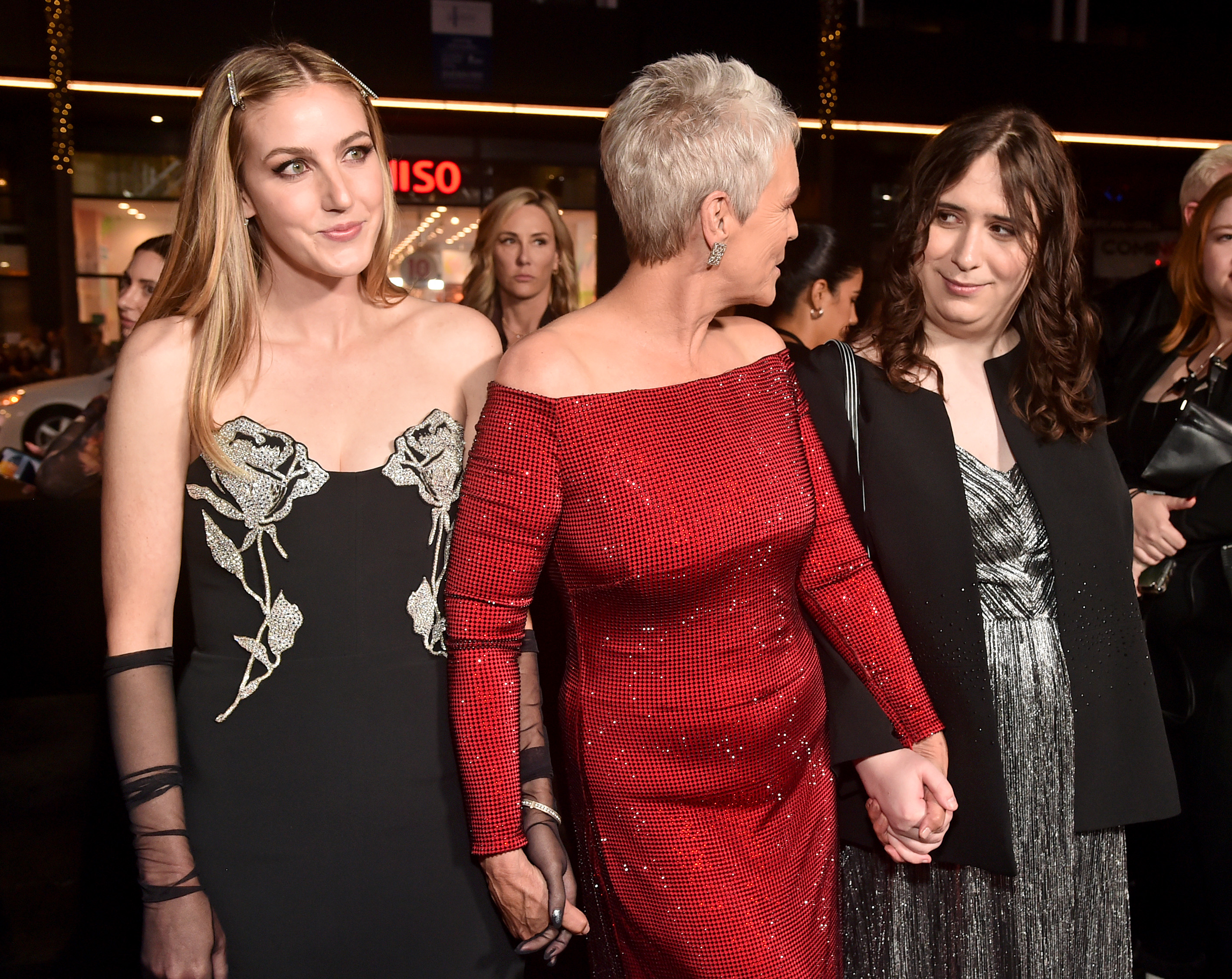 Annie Guest, Jamie Lee Curtis, and Ruby Guest at the World Premiere of "Halloween Ends" on October 11, 2022, in Hollywood, California | Source: Getty Images