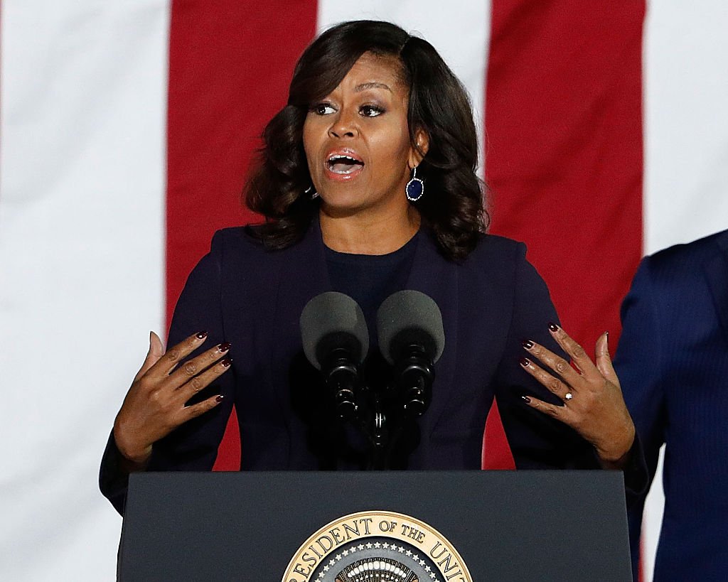 Michelle Obama en el Independence Hall, el 7 de noviembre de 2016 en Filadelfia, Pensilvania. | Foto: Getty Images