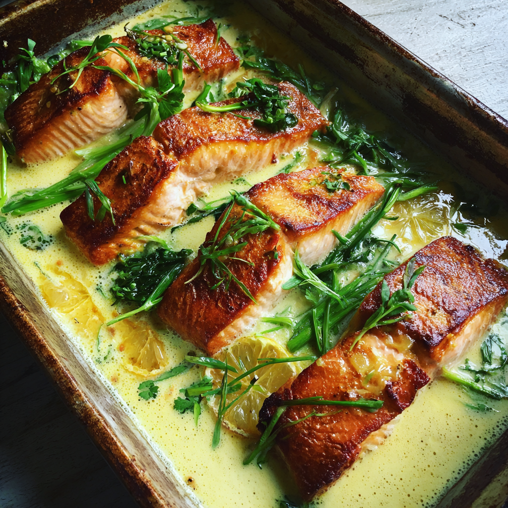 Food on an oven tray | Source: Midjourney