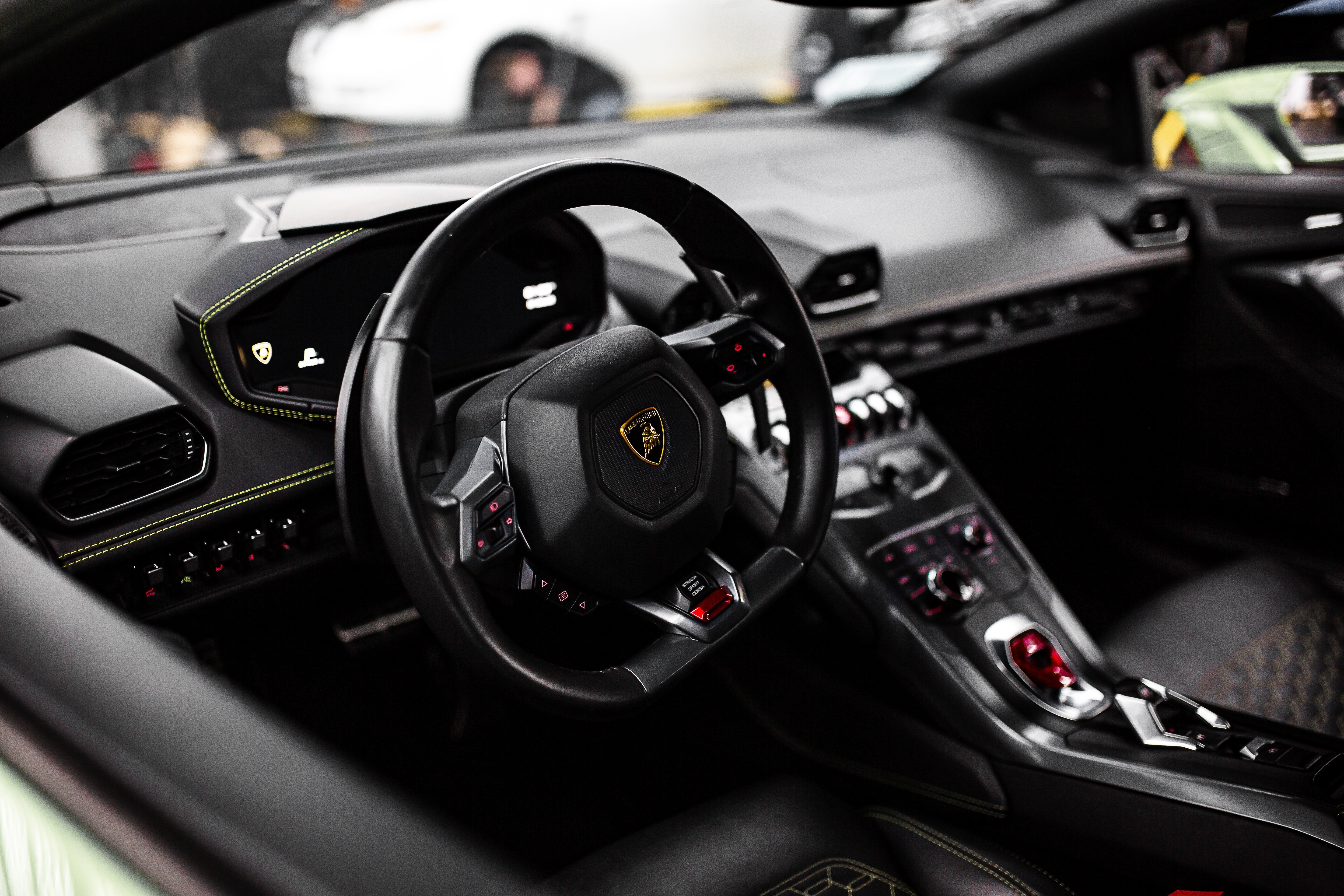 The interior of a Lamborghini car. | Photo: Pexels