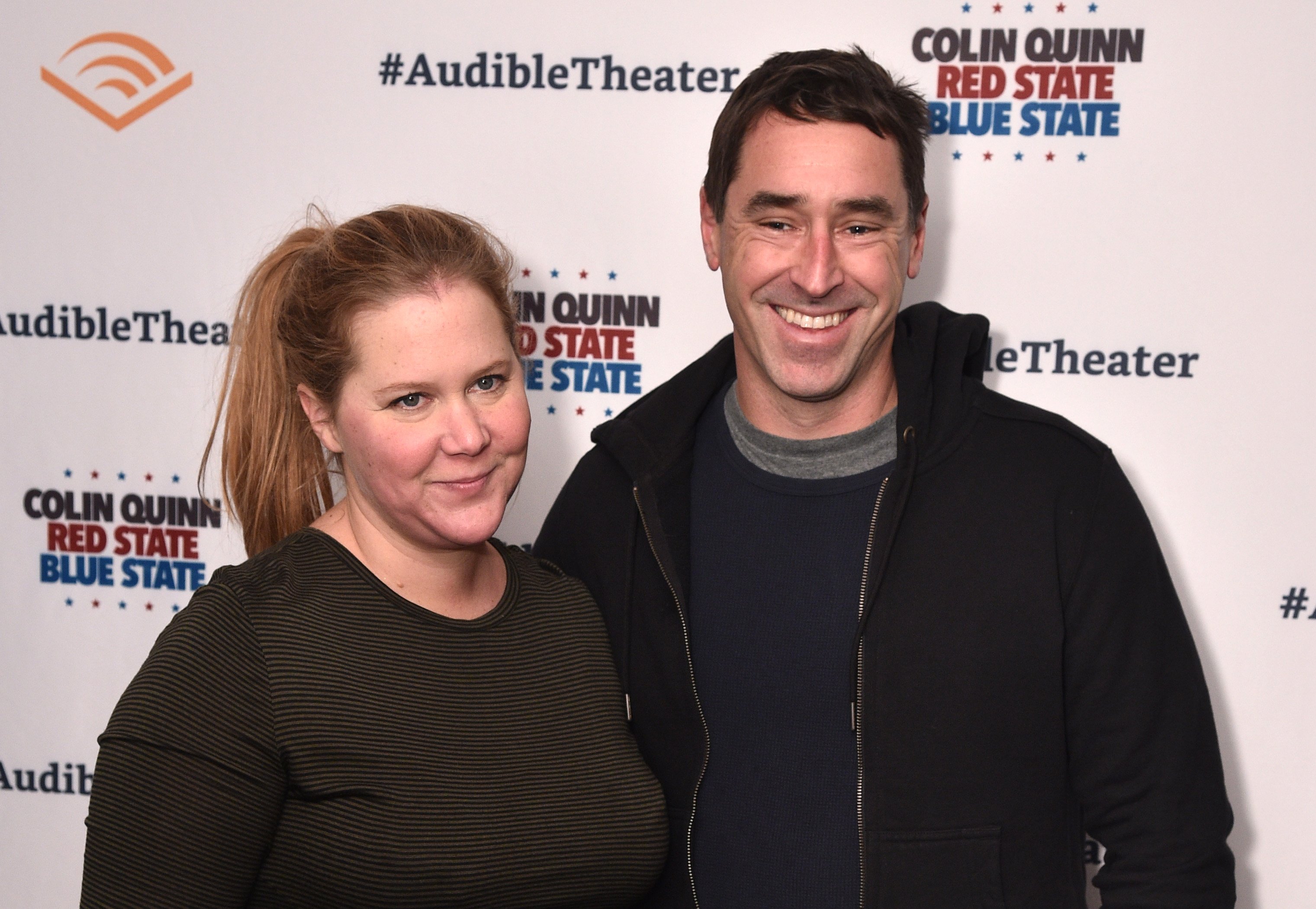 Amy Schumer and Chris Fischer attend the Opening Night for Colin Quinn's "Red State Blue State" at Audible's Minetta Lane Theatre in NYC  on January 22, 2019. | Photo: Getty Images