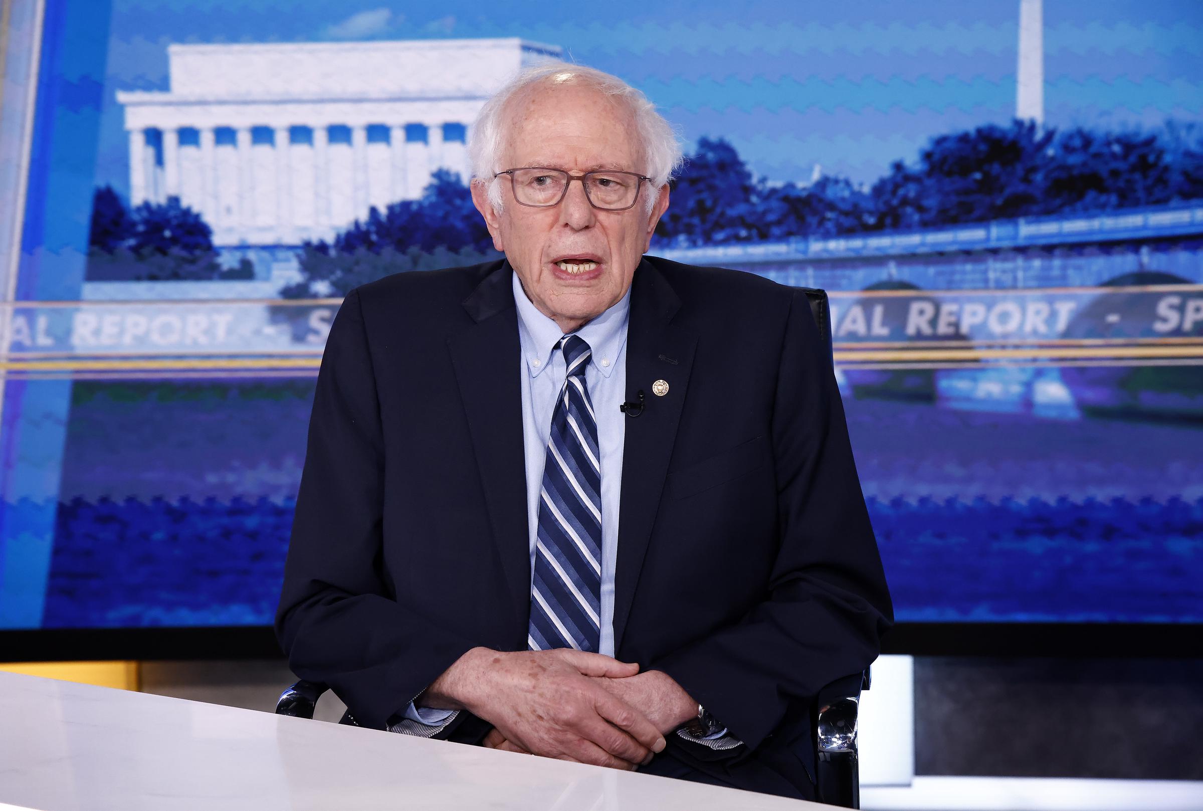 Bernie Sanders (I-VT) visits "Special Report with Bret Baier" at FOX News on May 7, 2025, in Washington, D.C. | Source: Getty Images