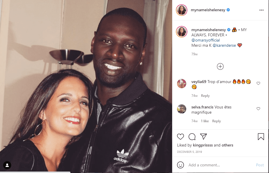 A picture of Omar Sy and his wife, Helene Sy on Instagram | Photo: Instagram/mynameishelenesy