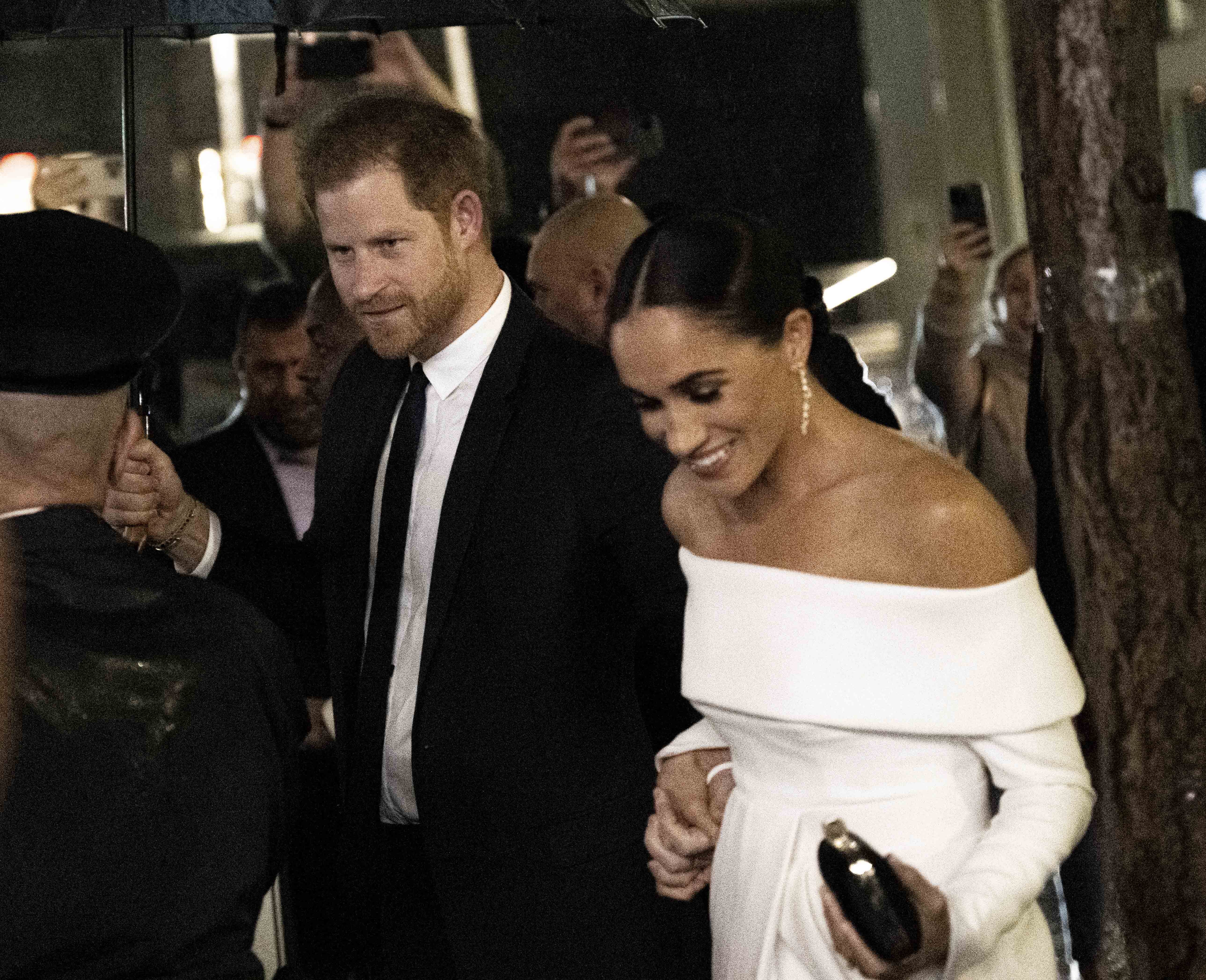 Prince Harry, Duke of Sussex, and his wife, Duchess Meghan Markle at the Ripple of Hope Awards Gala in New York on December 6, 2022 | Source: Getty Images