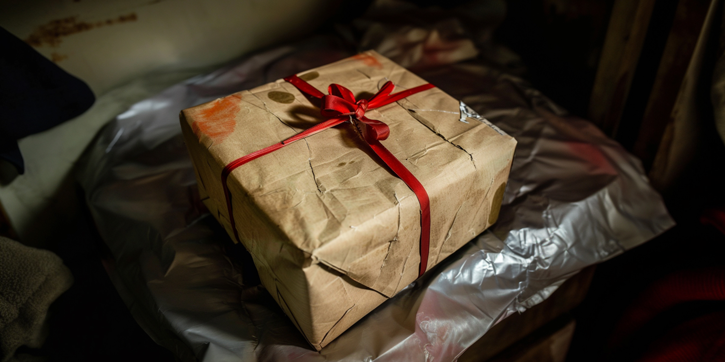 A wrapped package on a table | Source: AmoMama