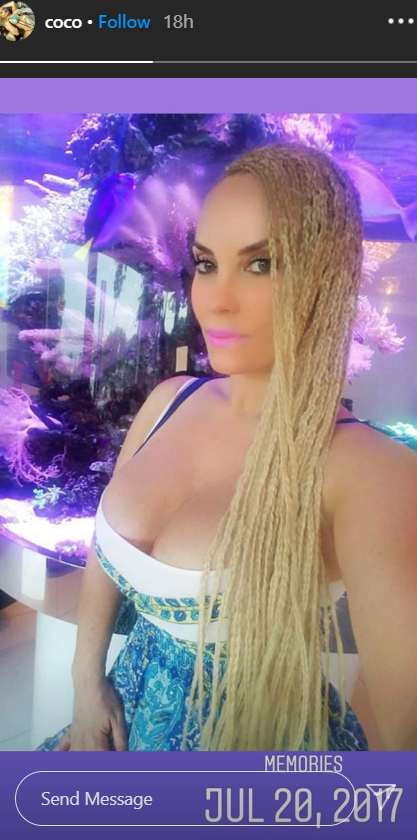 A throwback photo of Coco Austin rocking blonde braids. | Photo: Instagram/Coco