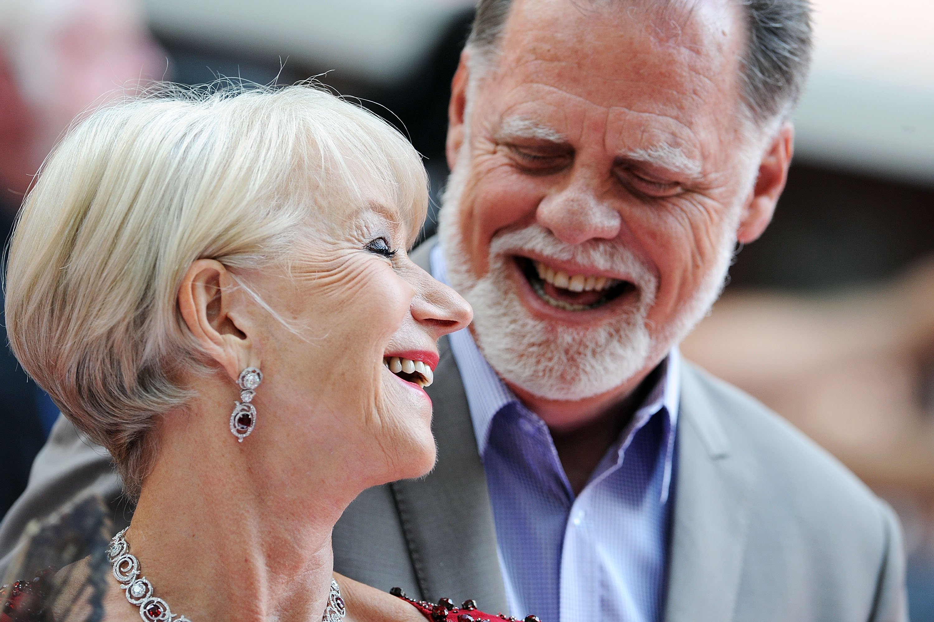 Helen Mirren and Taylor Hackford attend the European premiere of 'Red 2' at Empire Leicester Square on July 22, 2013 in London, England | Source: Getty Images