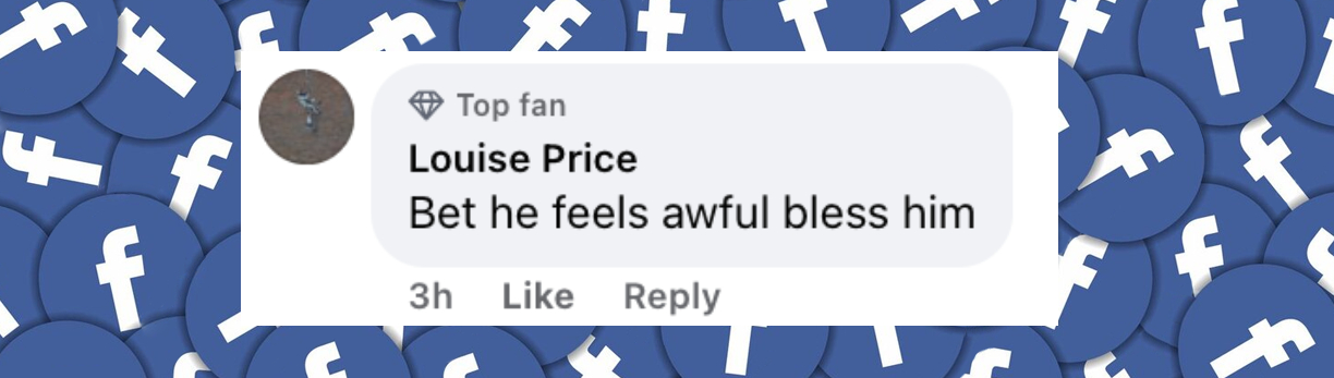 A netizen's reaction to Niall Horan's appearance in London, posted on October 17, 2024 | Source: Facebook.com/thesun