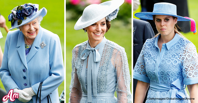 Royal Women Appear Color-Coordinated with Matching Blue Shades at the ...