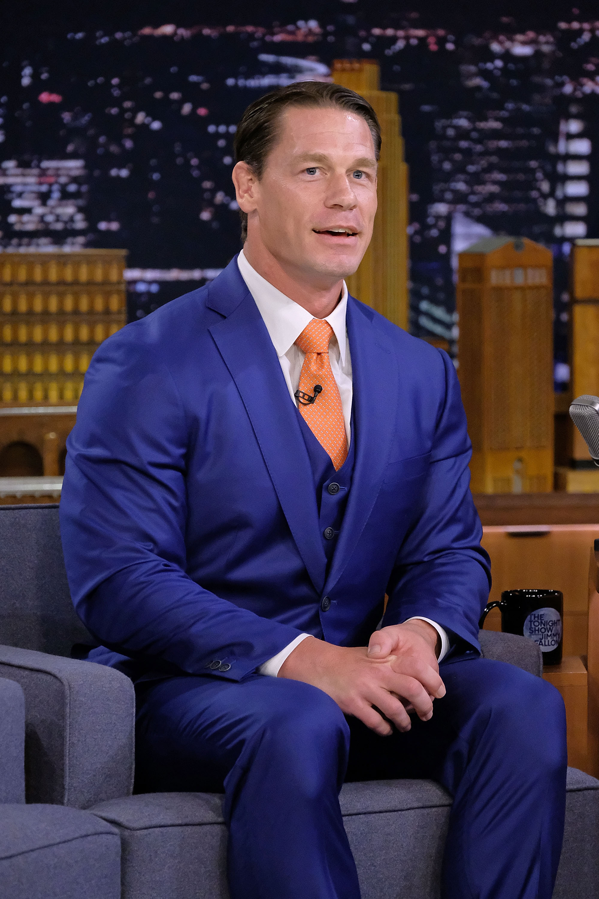 John Cena visits "The Tonight Show Starring Jimmy Fallon"at Rockefeller Center on October 9, 2018, in New York City. | Source: Getty Images.