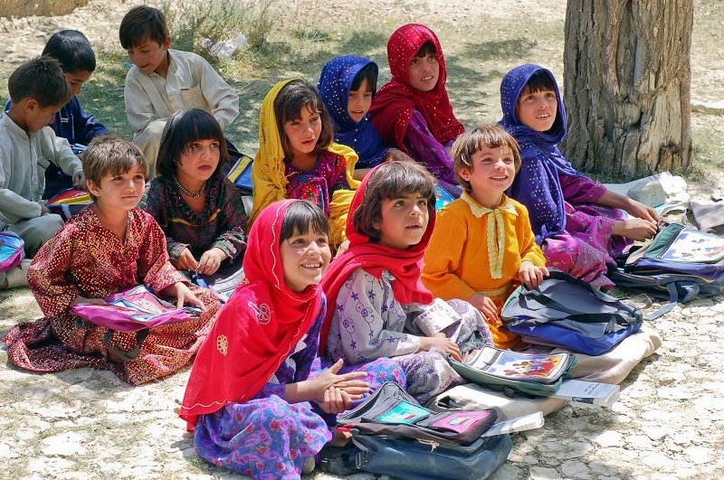 Niñas afganas en la escuela. | Foto: Pexels