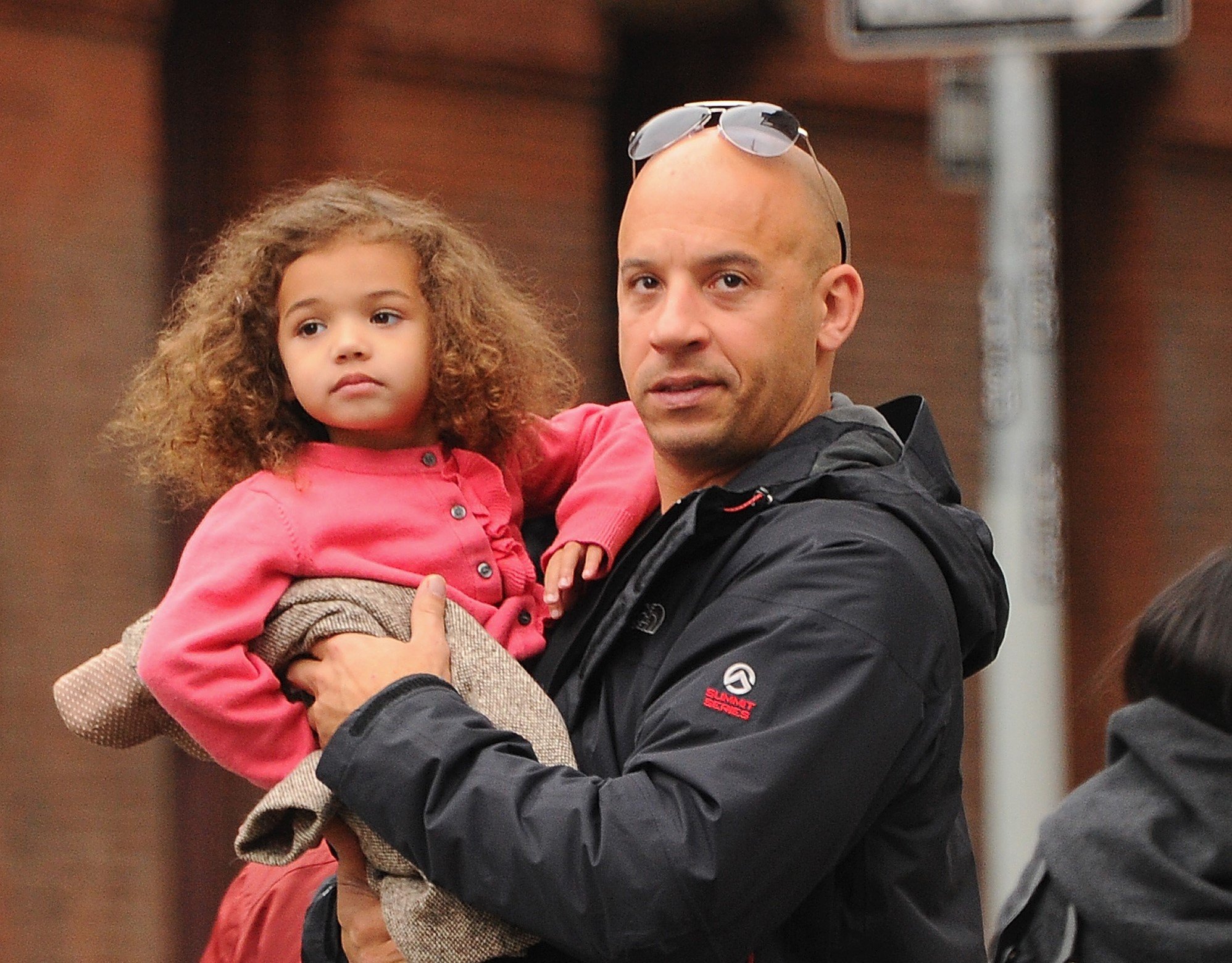 Actor Vin Diesel and daughter Hania Riley seen on the streets of Manhattan on May 4, 2011, in New York City. | Source: Getty Images