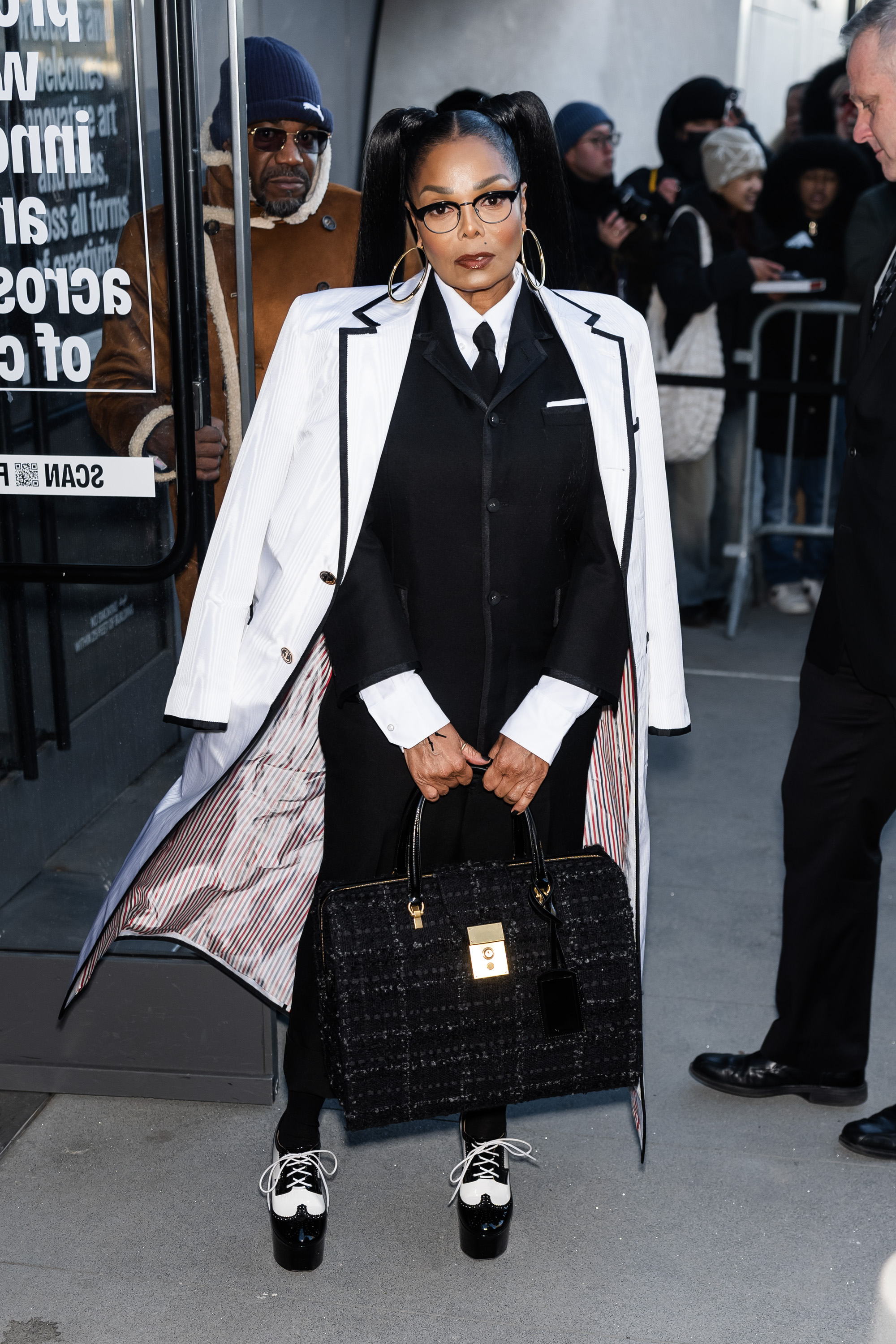 Janet Jackson at the Thom Browne fashion show in New York City on February 14, 2024 | Source: Getty Images