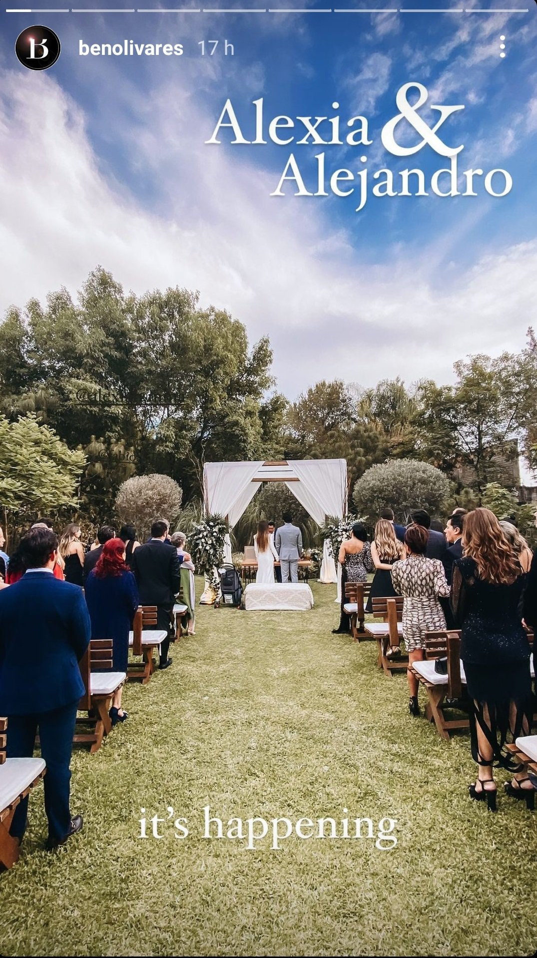 Boda de Alex y Alexia. | Foto: Captura de pantalla/benolivares