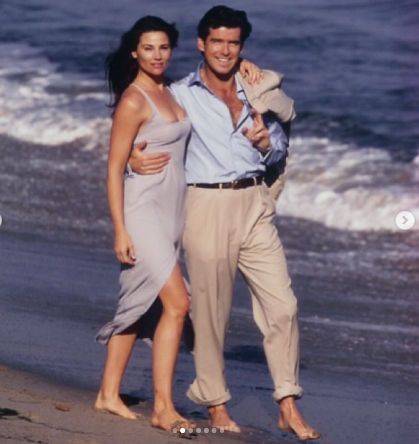 They met around two years after Pierce Brosnan lost his first wife, while Keely Brosnan was interviewing Ted Danson. This is a photo of the couple at the beach from Keely's anniversary tribute posted on August 4, 2026. | Source: Instagram/keelyshayebrosnan