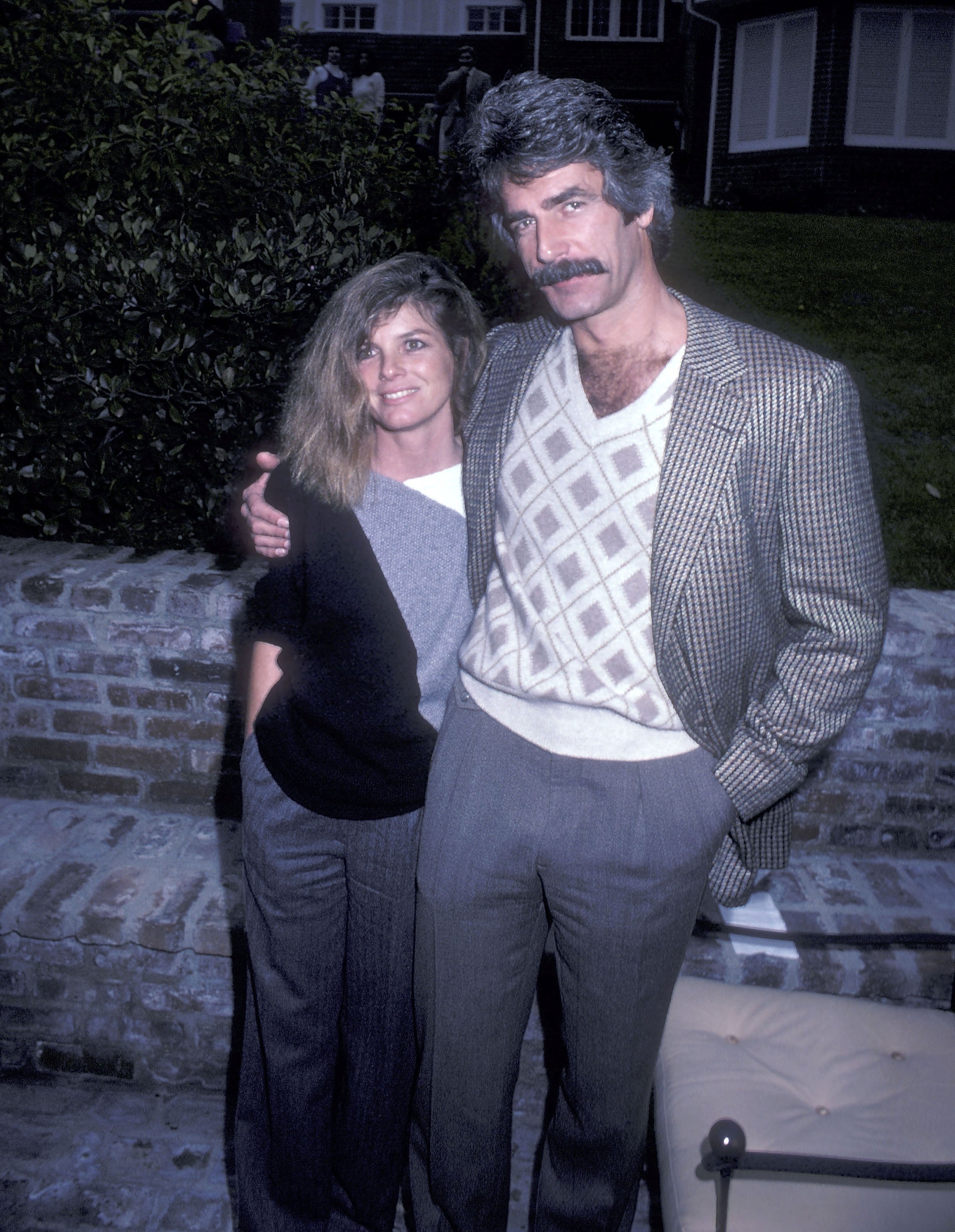 Actor Sam Elliott and actress Katharine Ross attend the Party to Celebrate the Signing of the California Bilateral Nuclear Weapons Freeze Initiative on January 10, 1982, at Peg & Bud Yorkin's home in Beverly Hills, California | Source: Getty Images