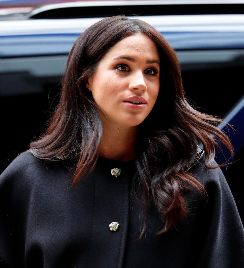 Meghan Markle visiting the New Zealand House in March 2019 to sign a book of condolence in behalf of the Royal Family following the terror attack in a mosque in Christchurch on March 19, 2019. | Source: Getty Images