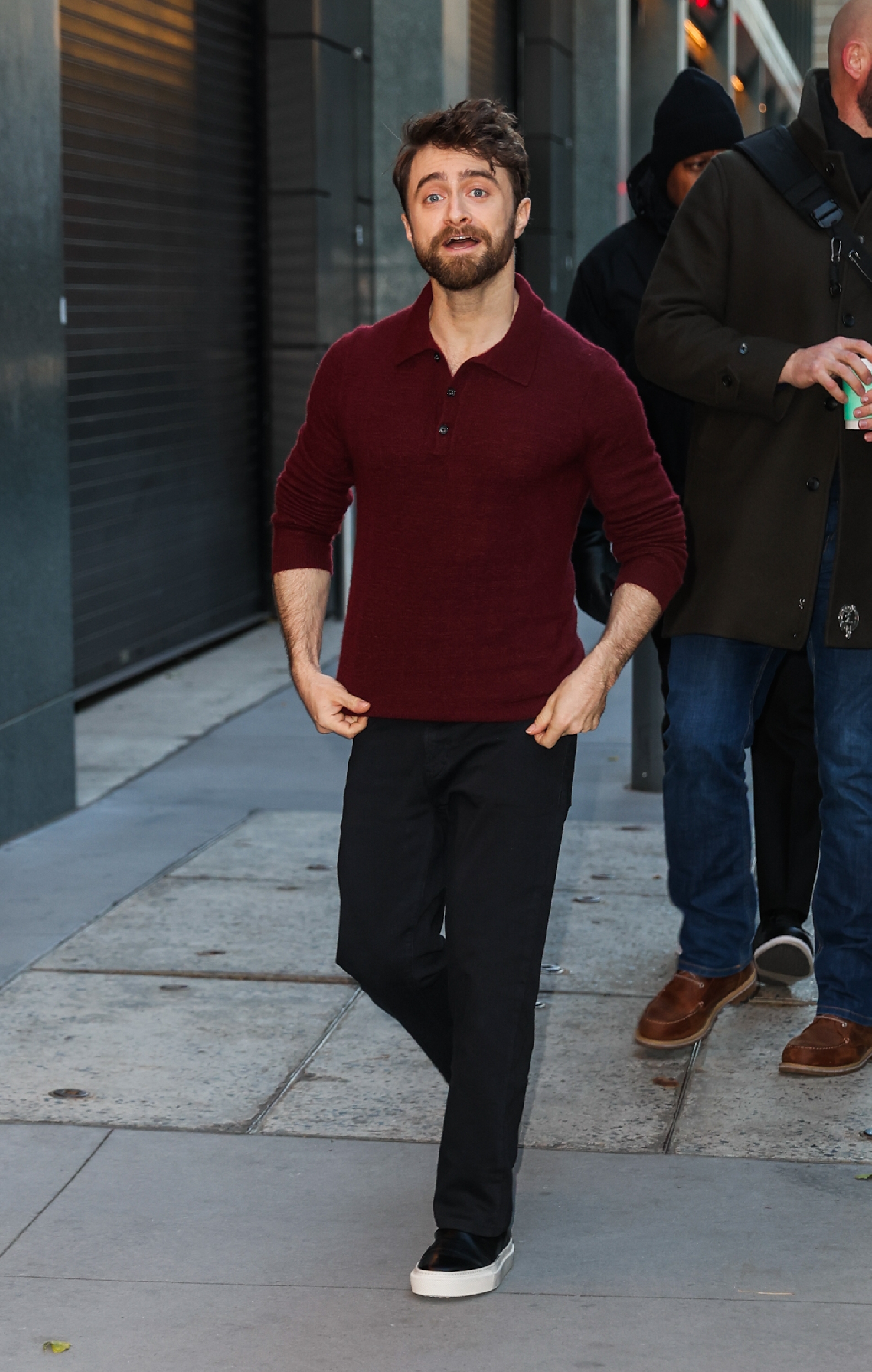 Daniel Radcliffe is seen arriving at "Good Morning America" on 18 November 2025 in New York City. | Source: Getty Images