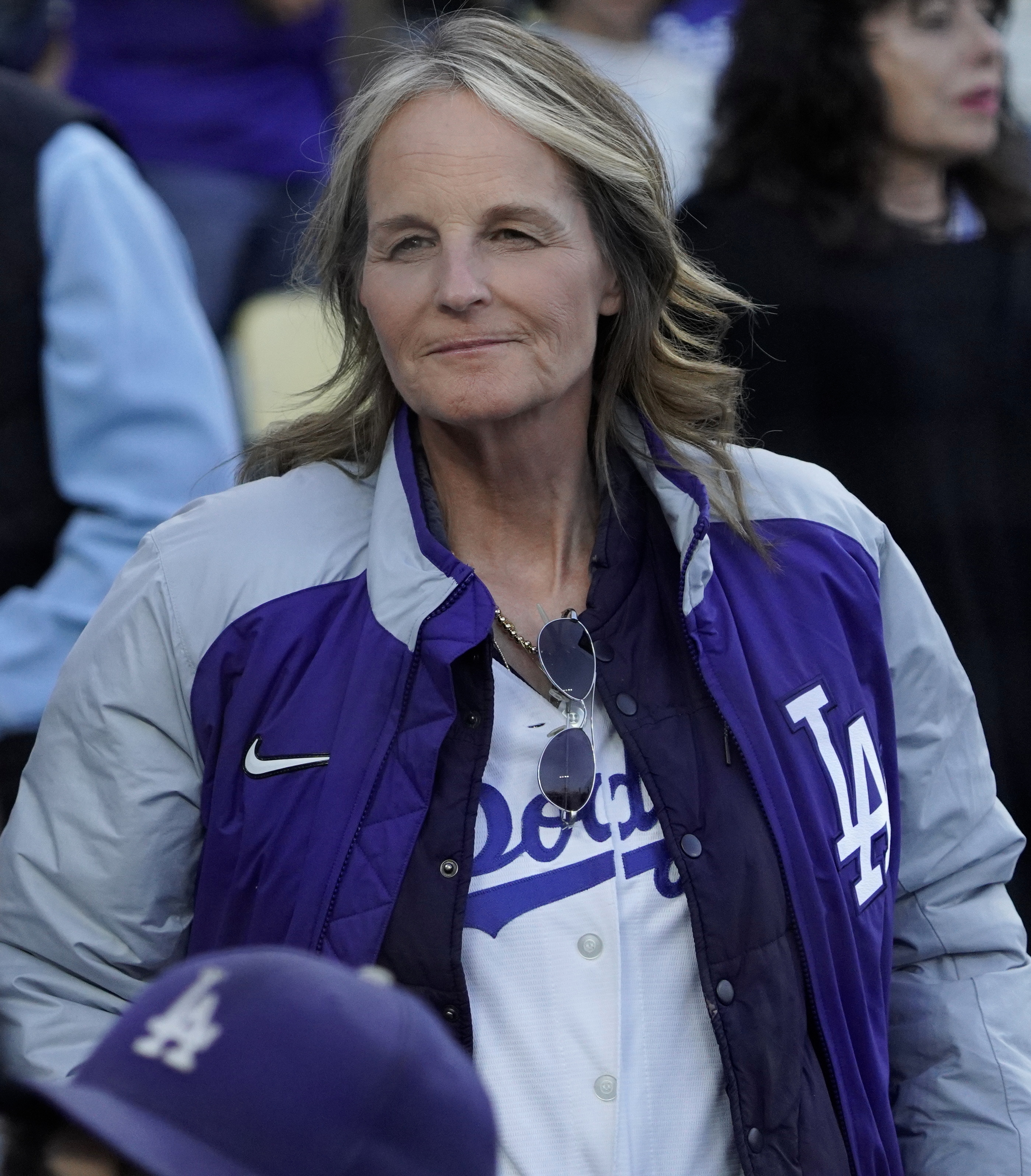 Helen Hunt at the MLB game at Dodger Stadium on May 20, 2024 in Los Angeles, California. | Source: Getty Images