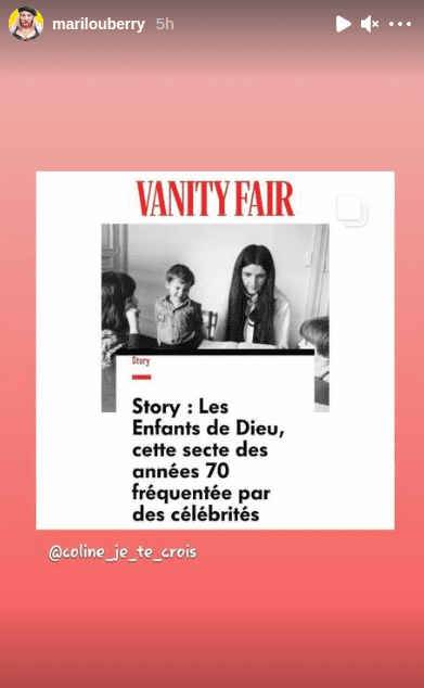 Story de Marilou Berry | Source : Instagram