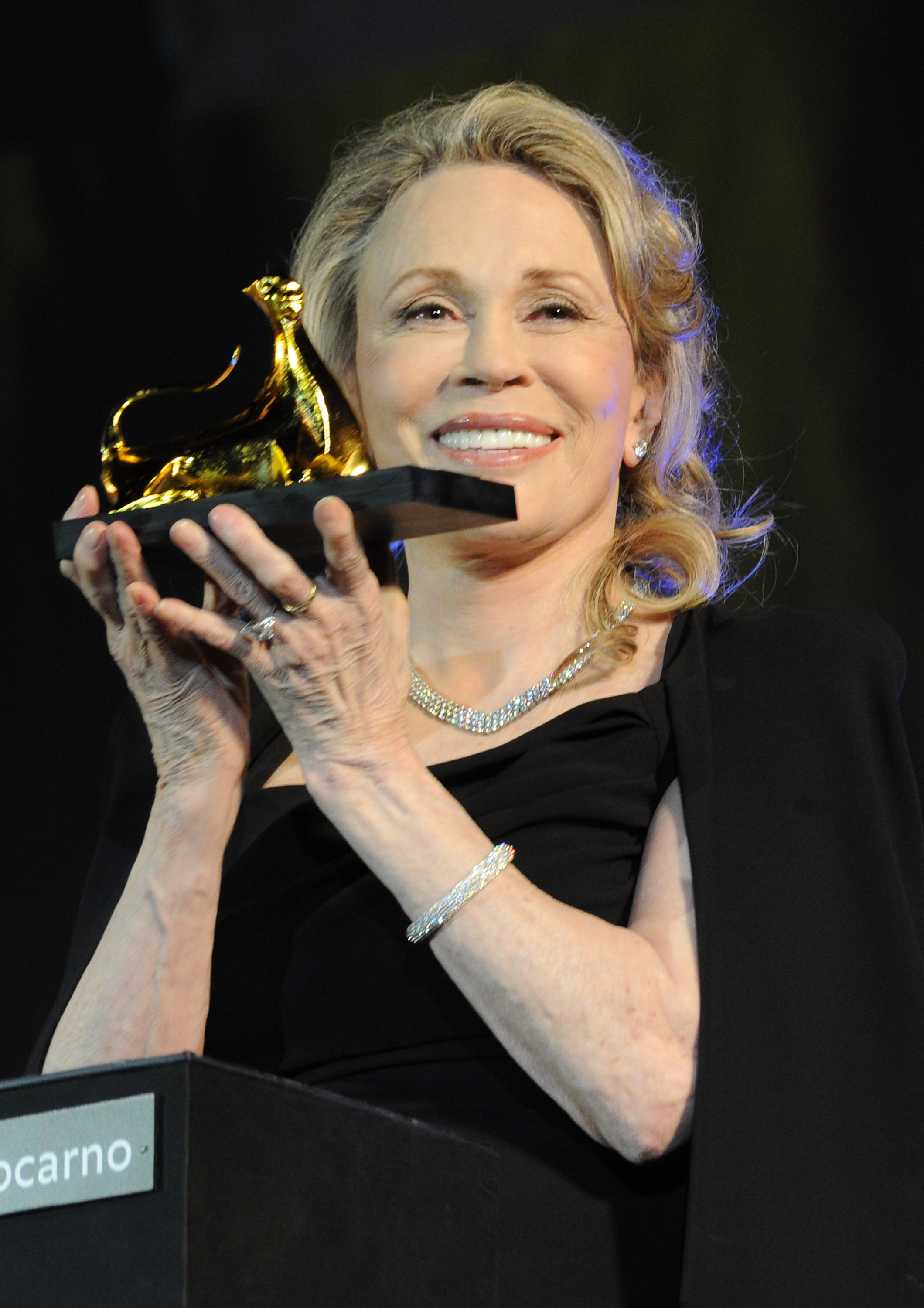 Faye Dunaway receiving the Leopard Club Award during the 66th Locarno Film Festival red carpet on August 9, 2013 in Locarno, Switzerland | Source: Getty Images